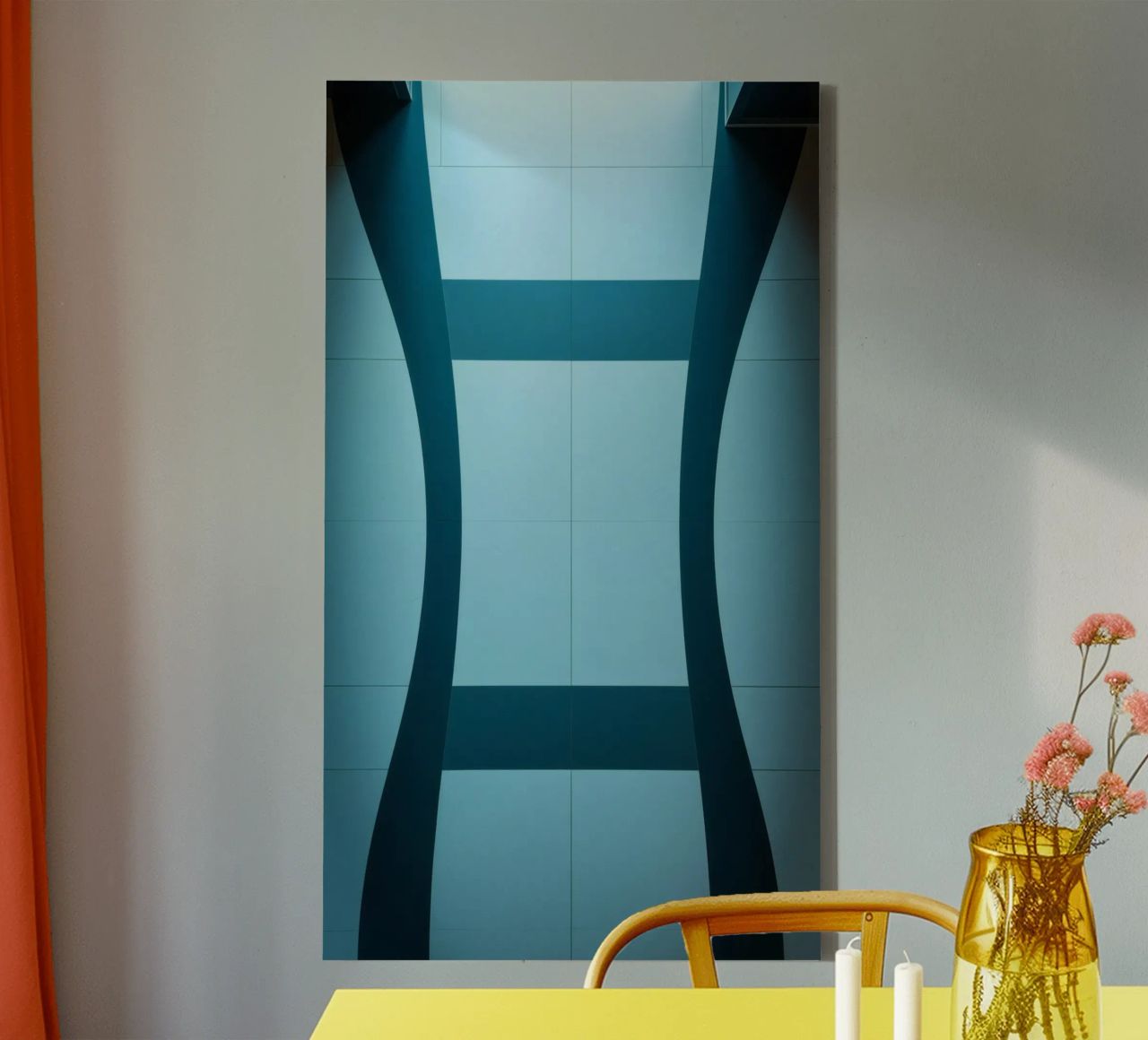 Unique abstract design with smooth curves and contrasting canvas by DesignDoodle