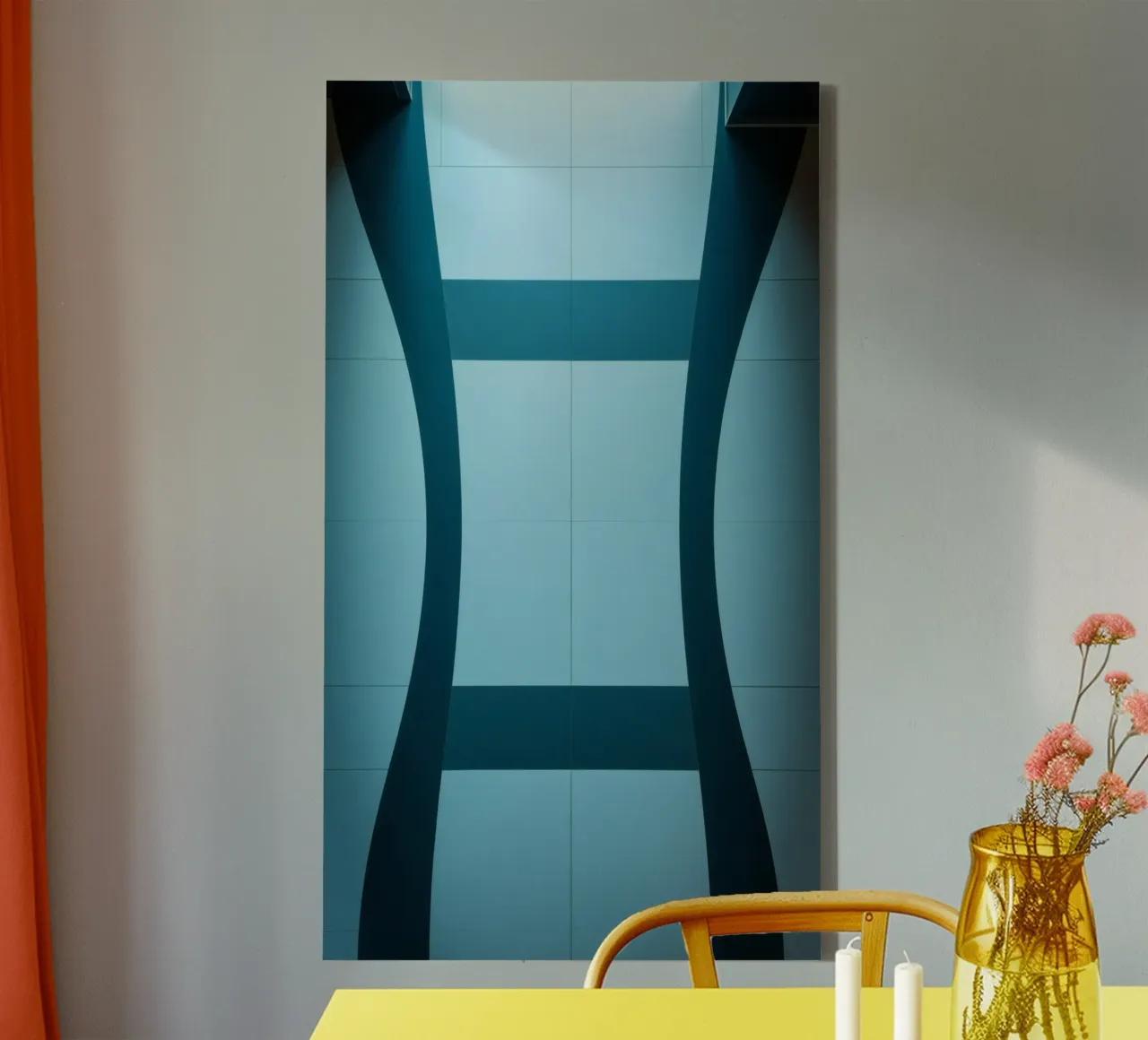 Unique abstract design with smooth curves and contrasting canvas by DesignDoodle