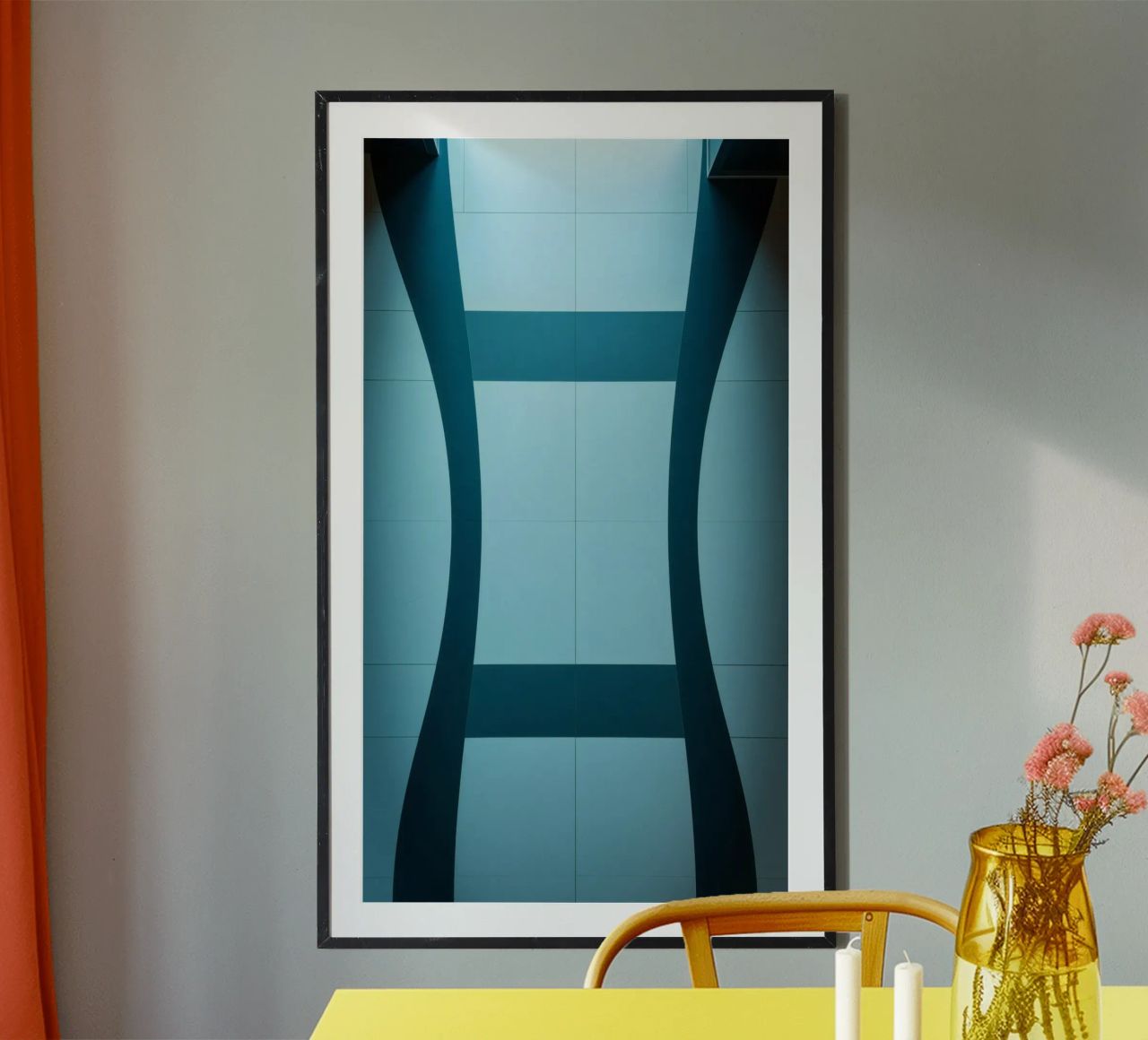 Unique abstract design with smooth curves and contrasting hahnemühle by DesignDoodle