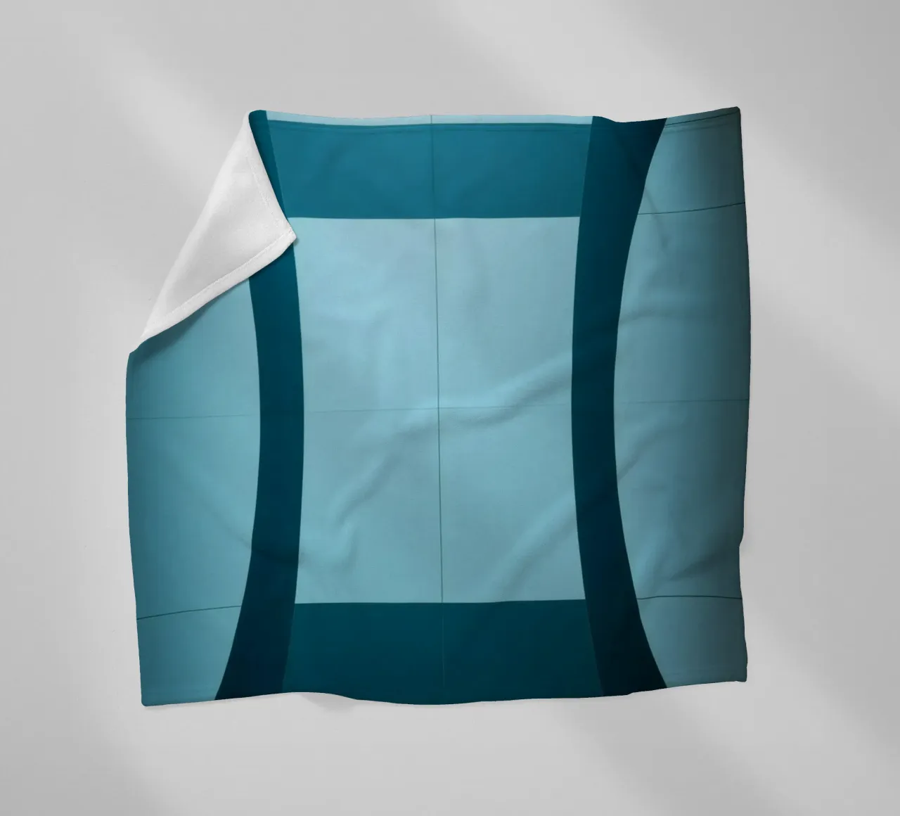 Design unico e astratto con curve morbide e contrasto coperta in pile da DesignDoodle