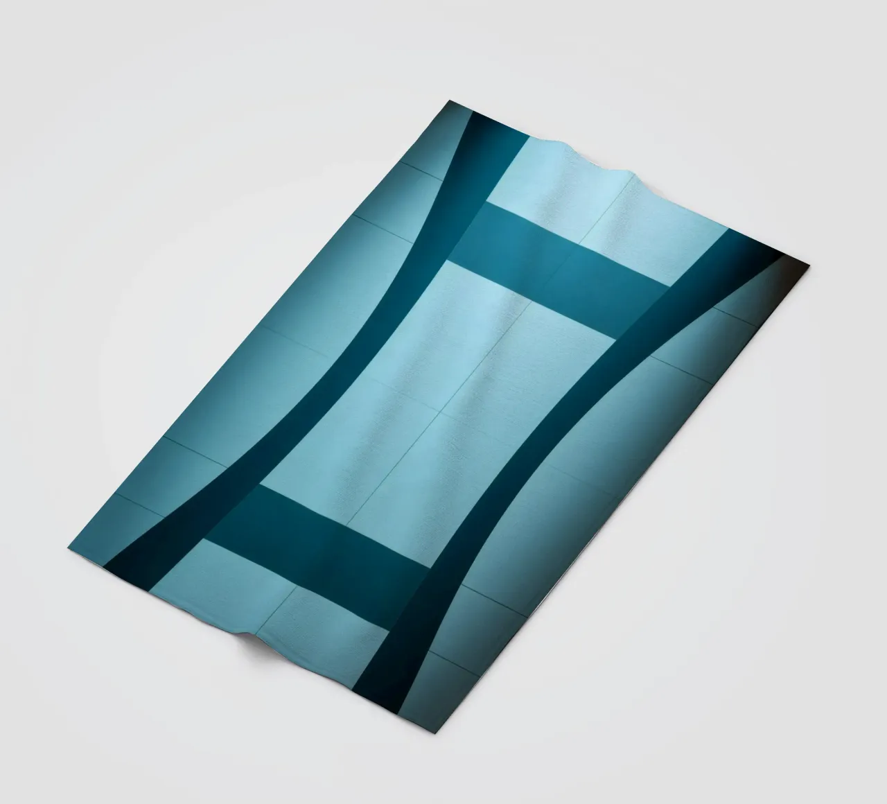 Design unico e astratto con curve morbide e contrasto coperta in pile da DesignDoodle