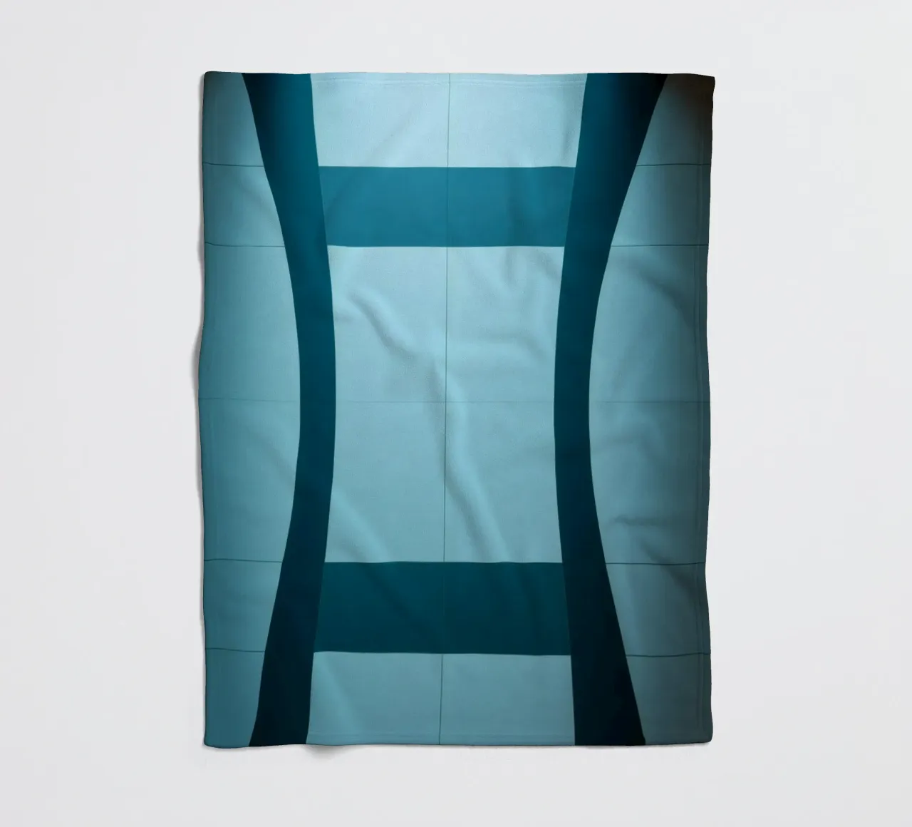 Design unico e astratto con curve morbide e contrasto coperta in pile da DesignDoodle