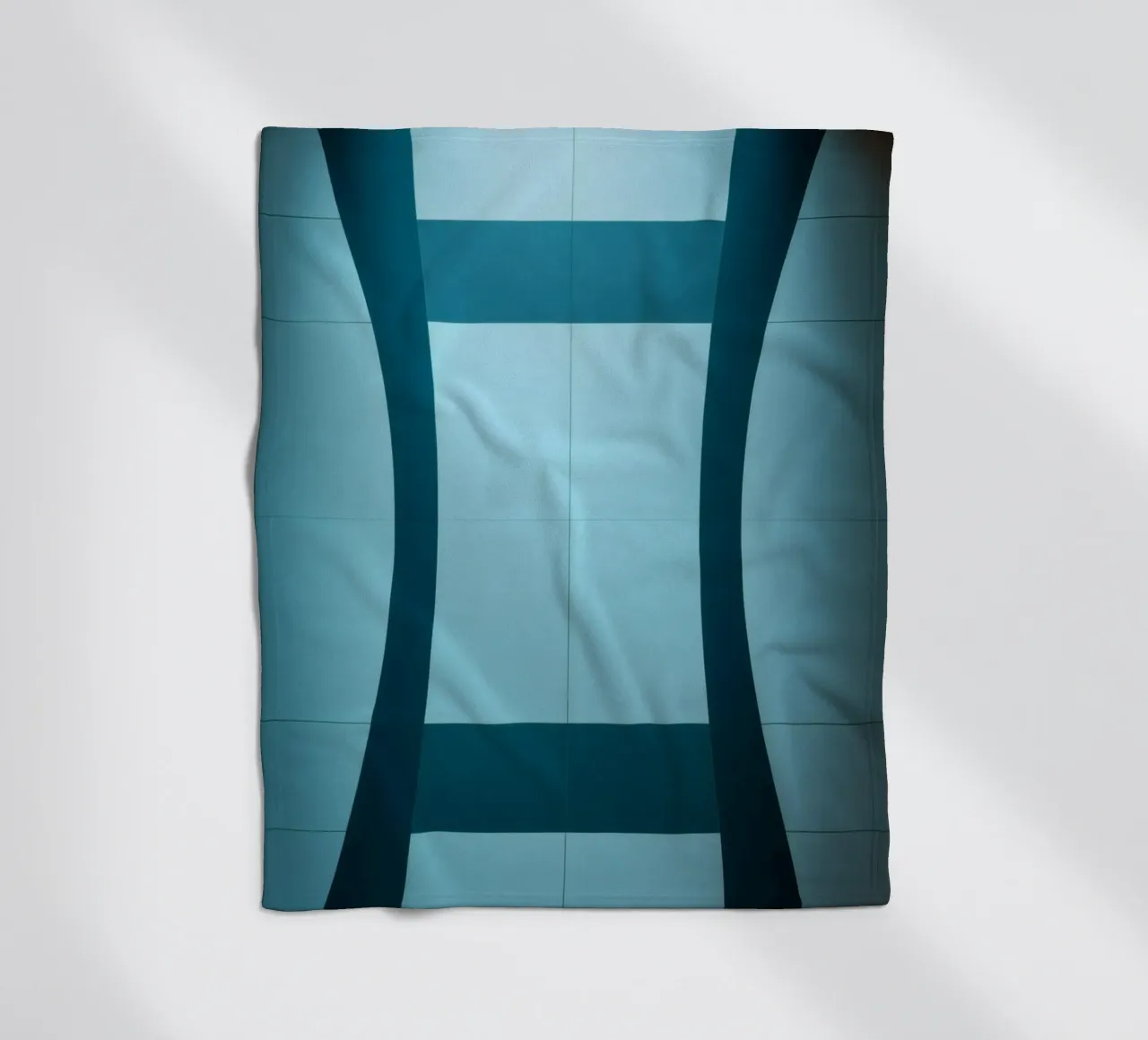 Design unico e astratto con curve morbide e contrasto coperta in pile da DesignDoodle