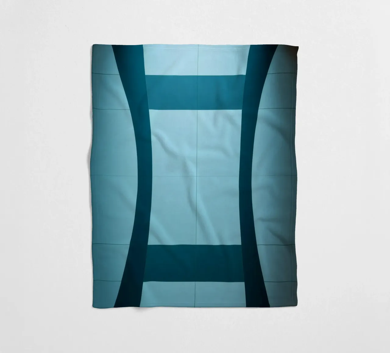 Design unico e astratto con curve morbide e contrasto coperta in pile da DesignDoodle