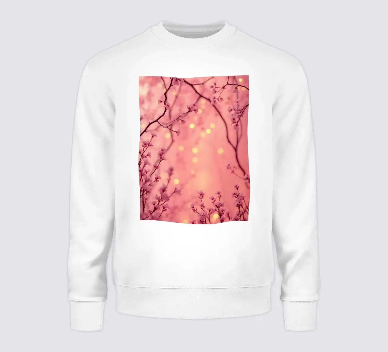 Delicadas flores rosas sobre un fondo bokeh de ensueño sudadera de DesignDoodle
