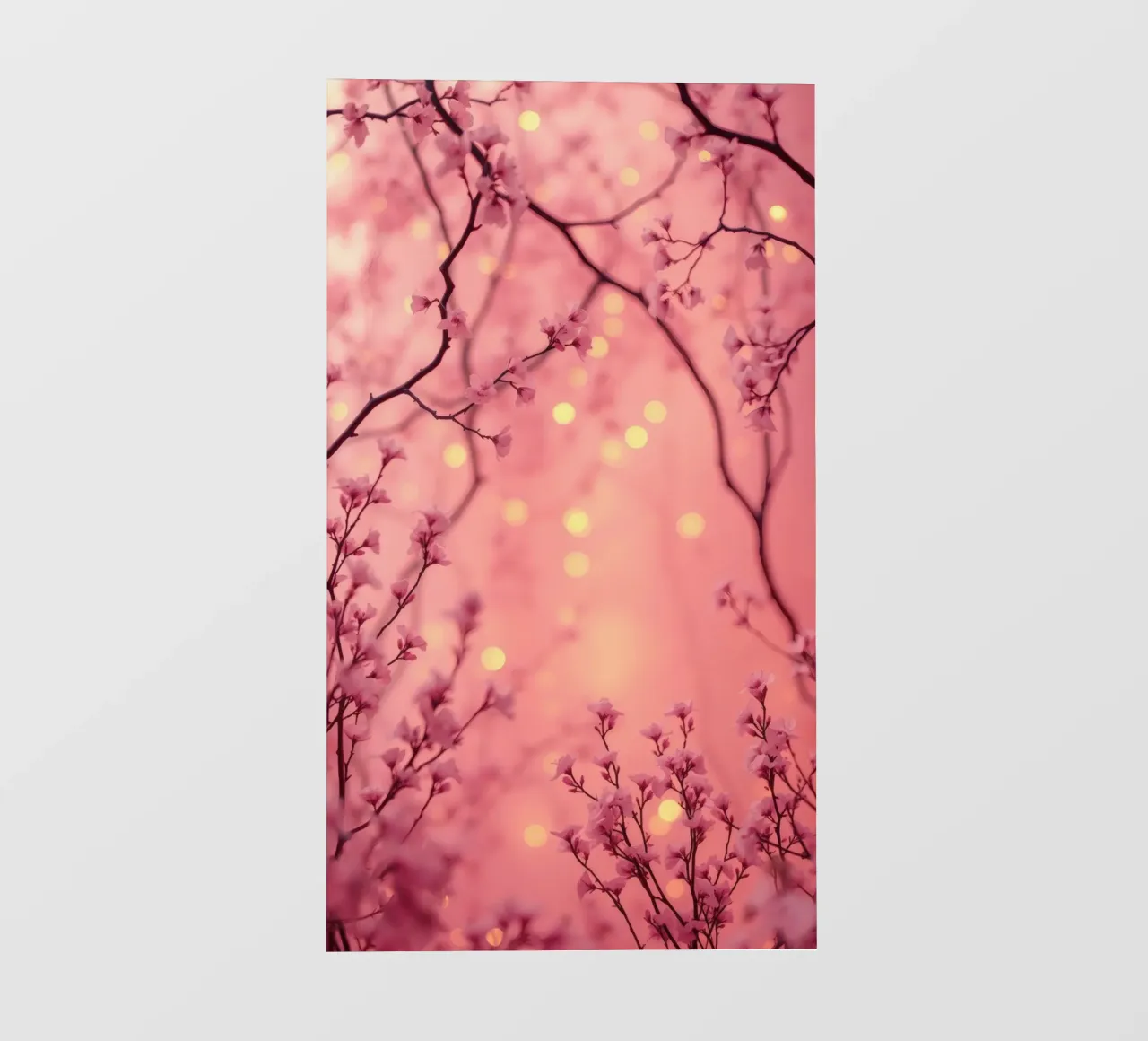Delicati fiori rosa su uno sfondo bokeh da sogno pellicola backlit da DesignDoodle
