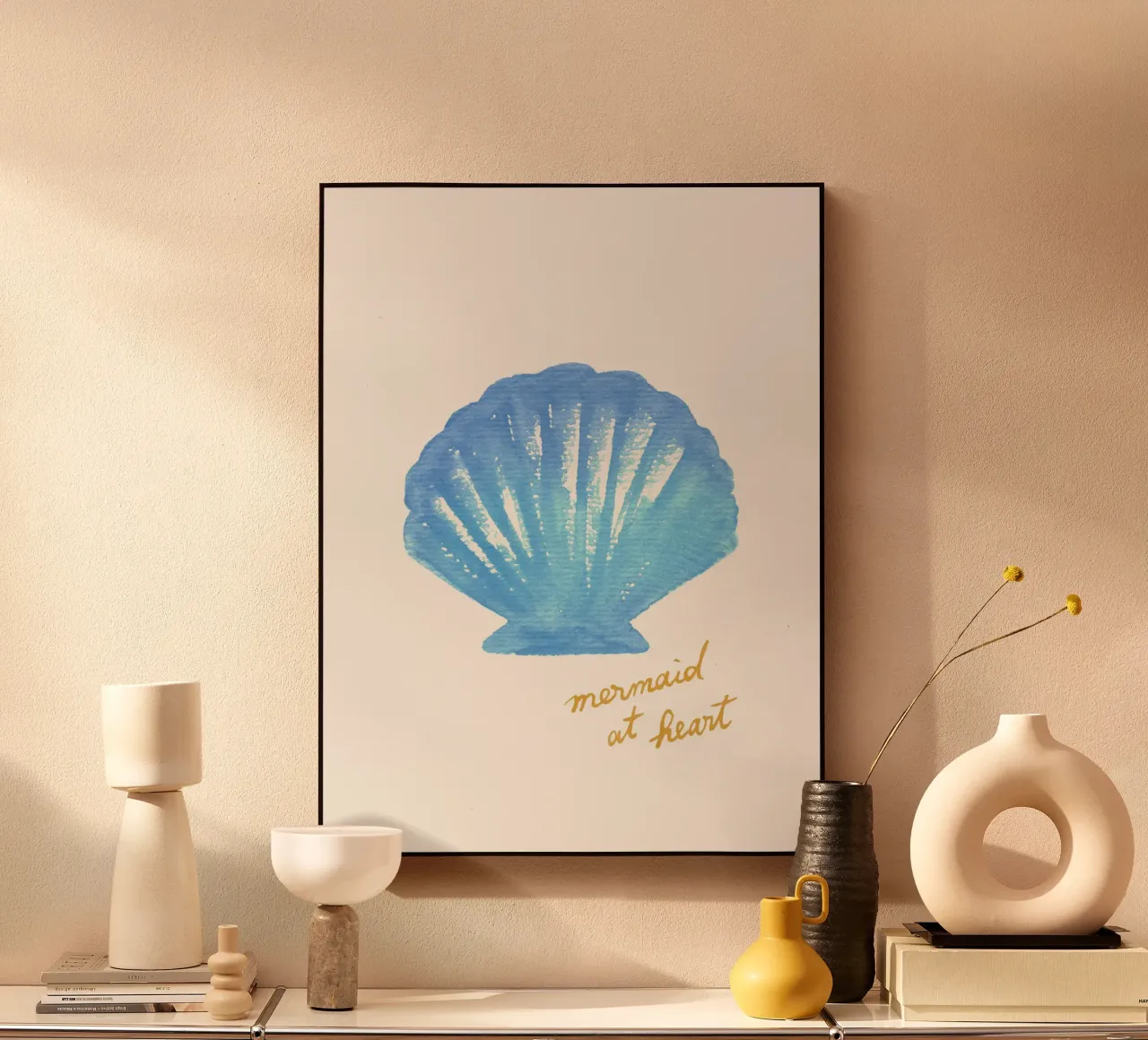 Sirène dans l'âme - Coquillage bleu panneau forex de intemporalis