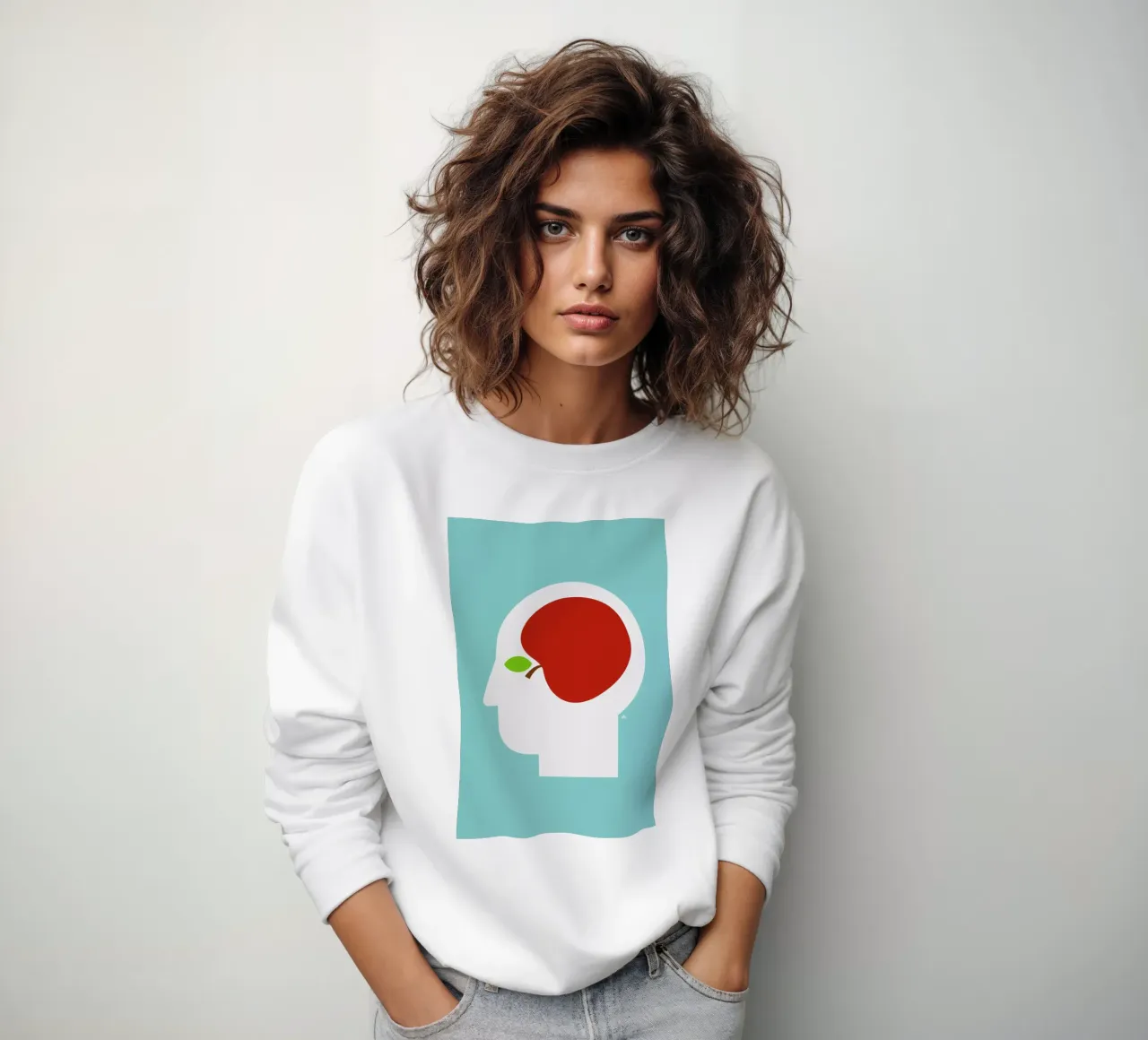 Apple head Sweatshirt von Viktor Hertz