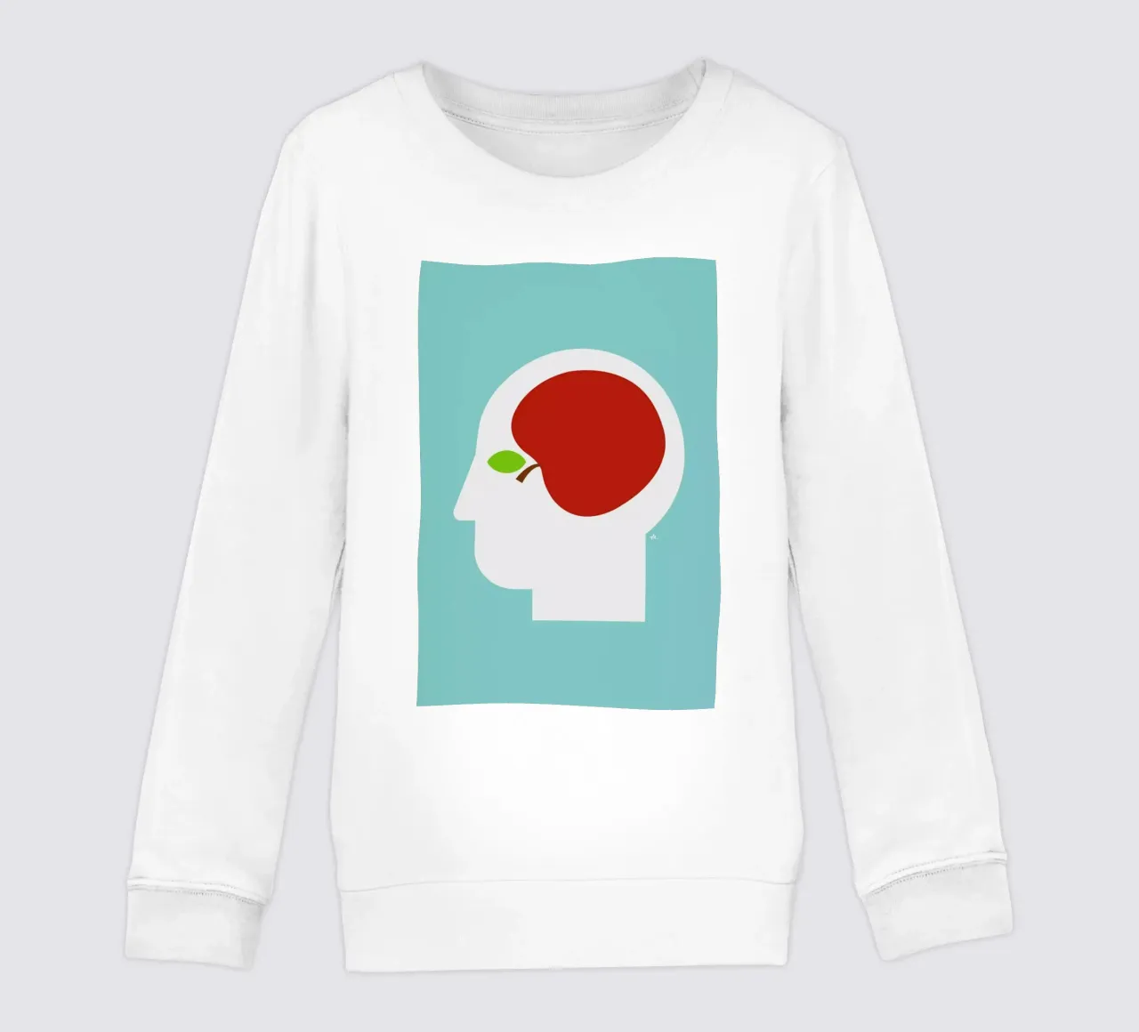 Apple head kids sweatshirt by Viktor Hertz