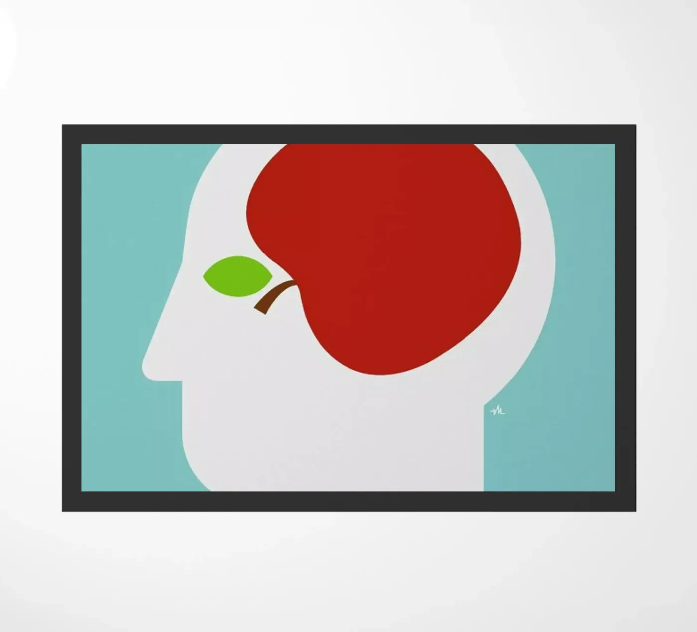 Apple head doormat by Viktor Hertz