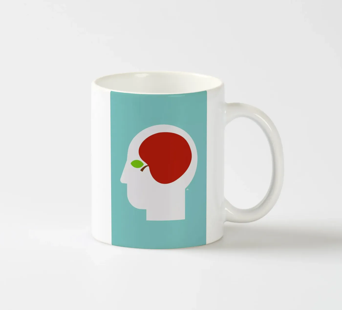 Apple head ceramic mug by Viktor Hertz