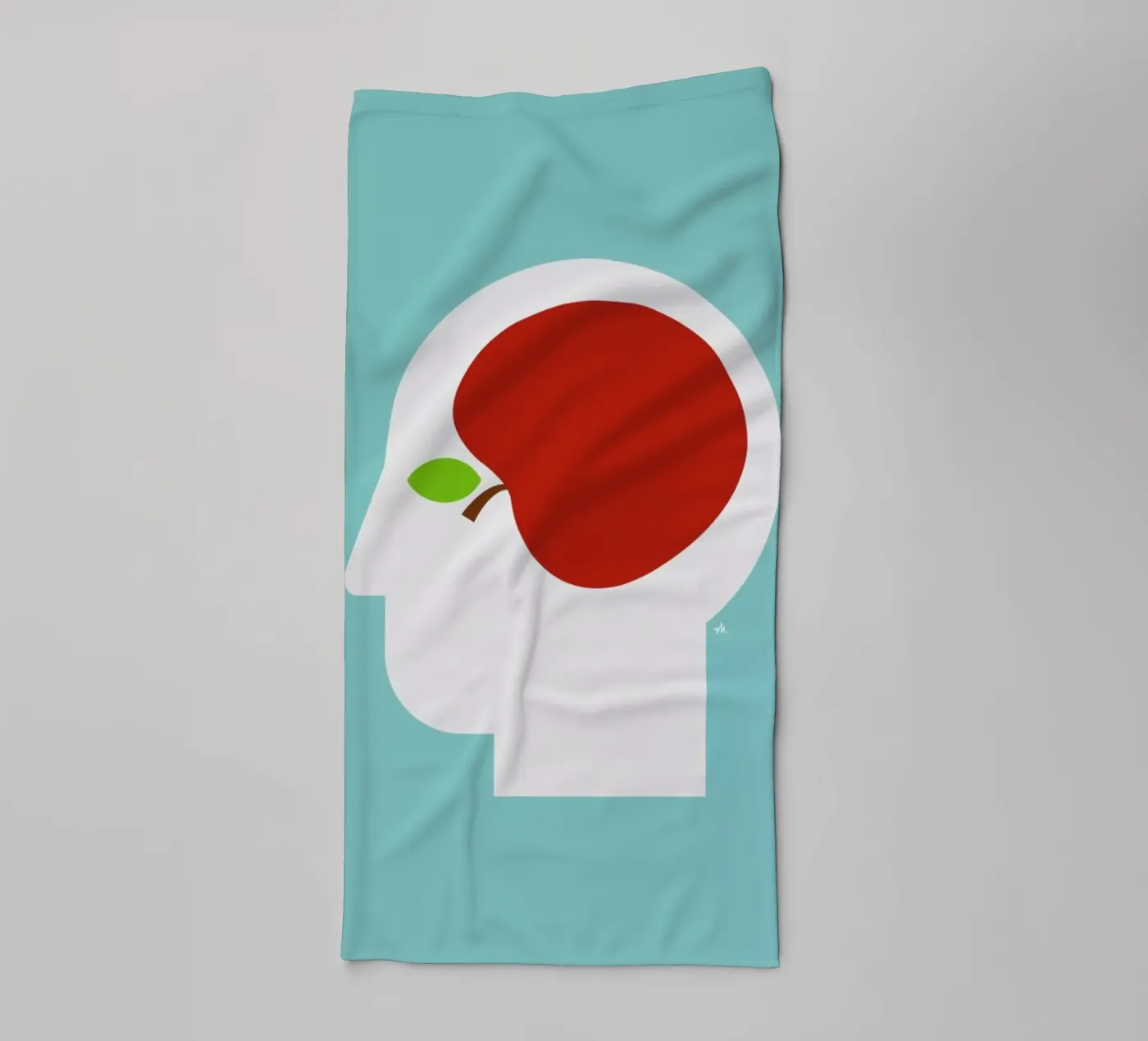 Apple head badhanddoek van Viktor Hertz