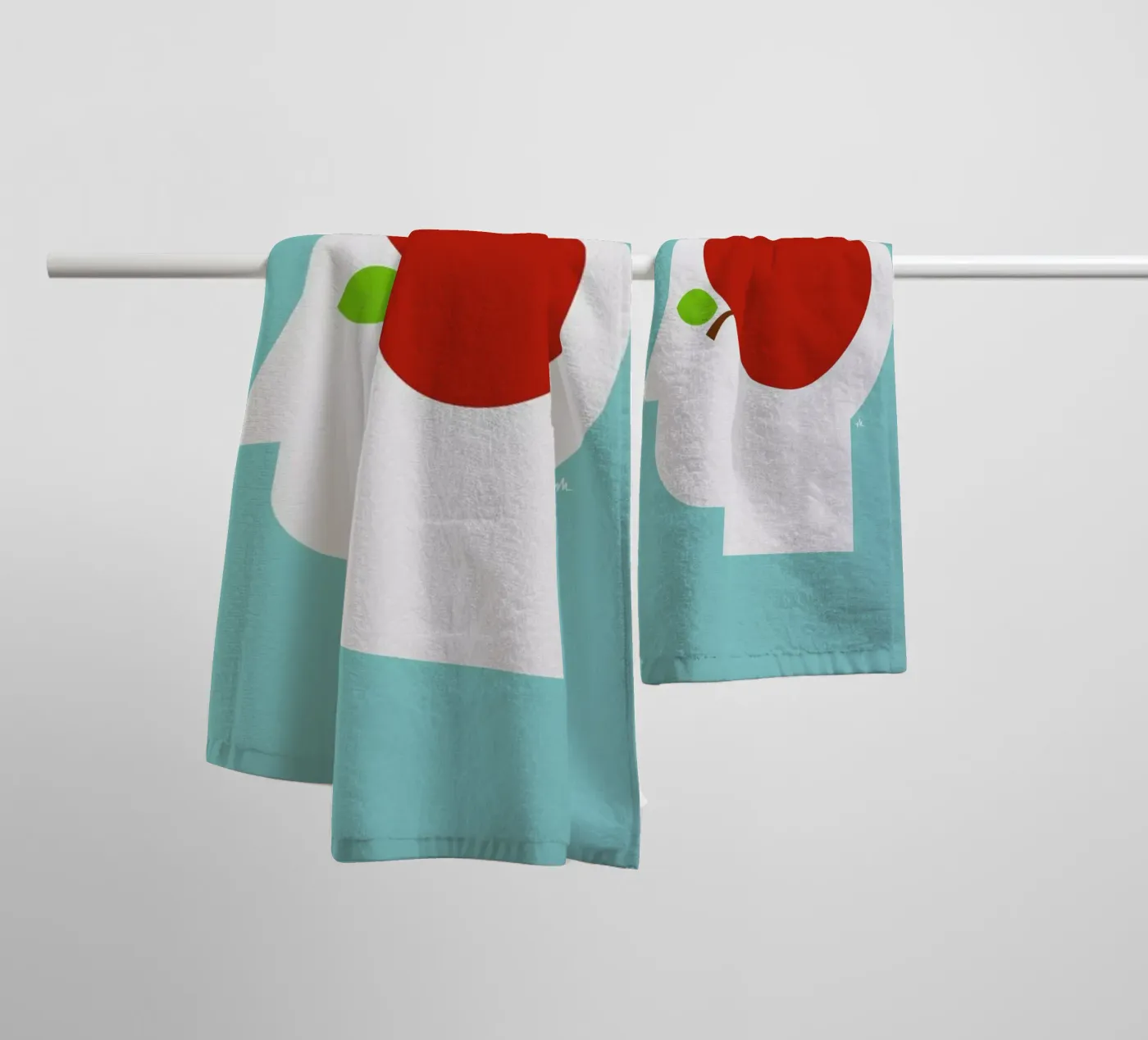 Apple head badhanddoek van Viktor Hertz