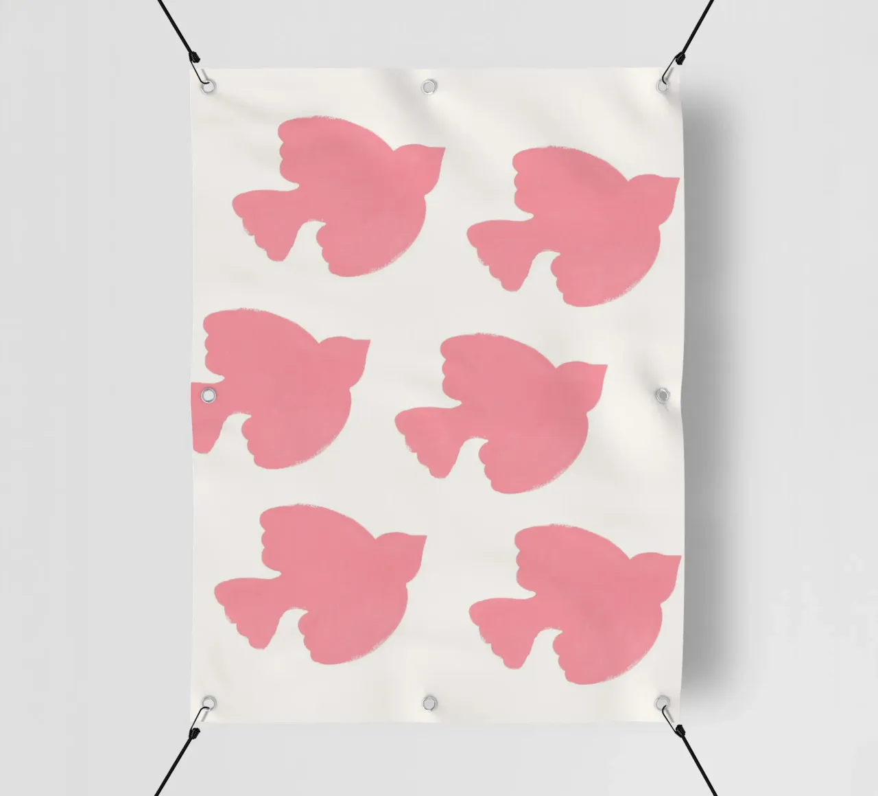 Uccelli rosa telo in pvc da intemporalis