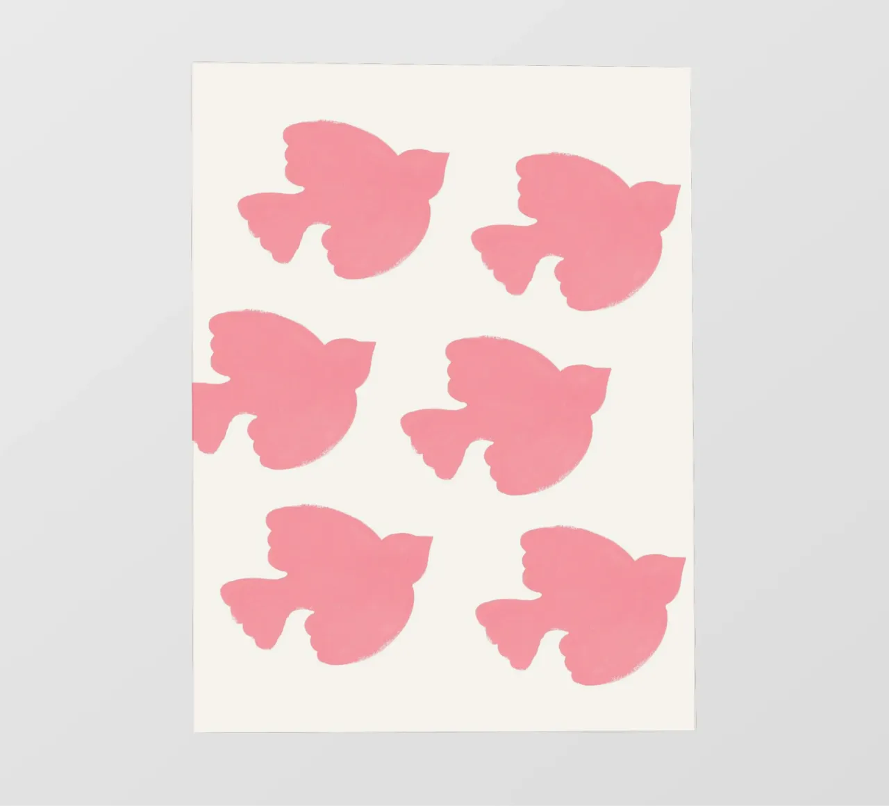Uccelli rosa telo in pvc da intemporalis