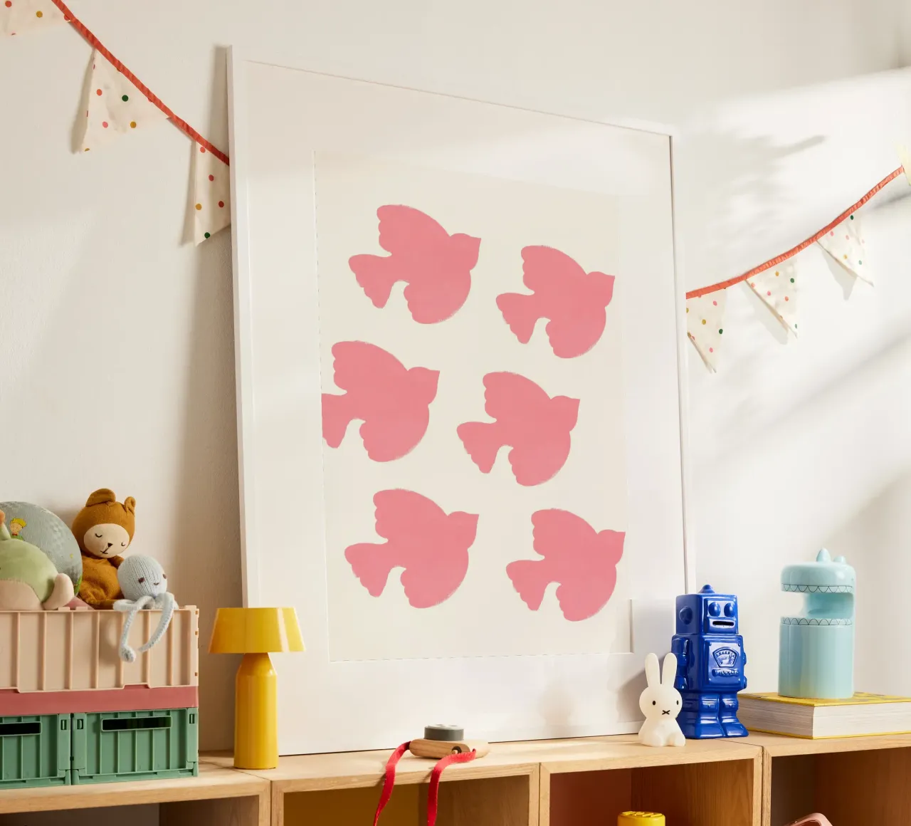 Birds Pink poster by intemporalis