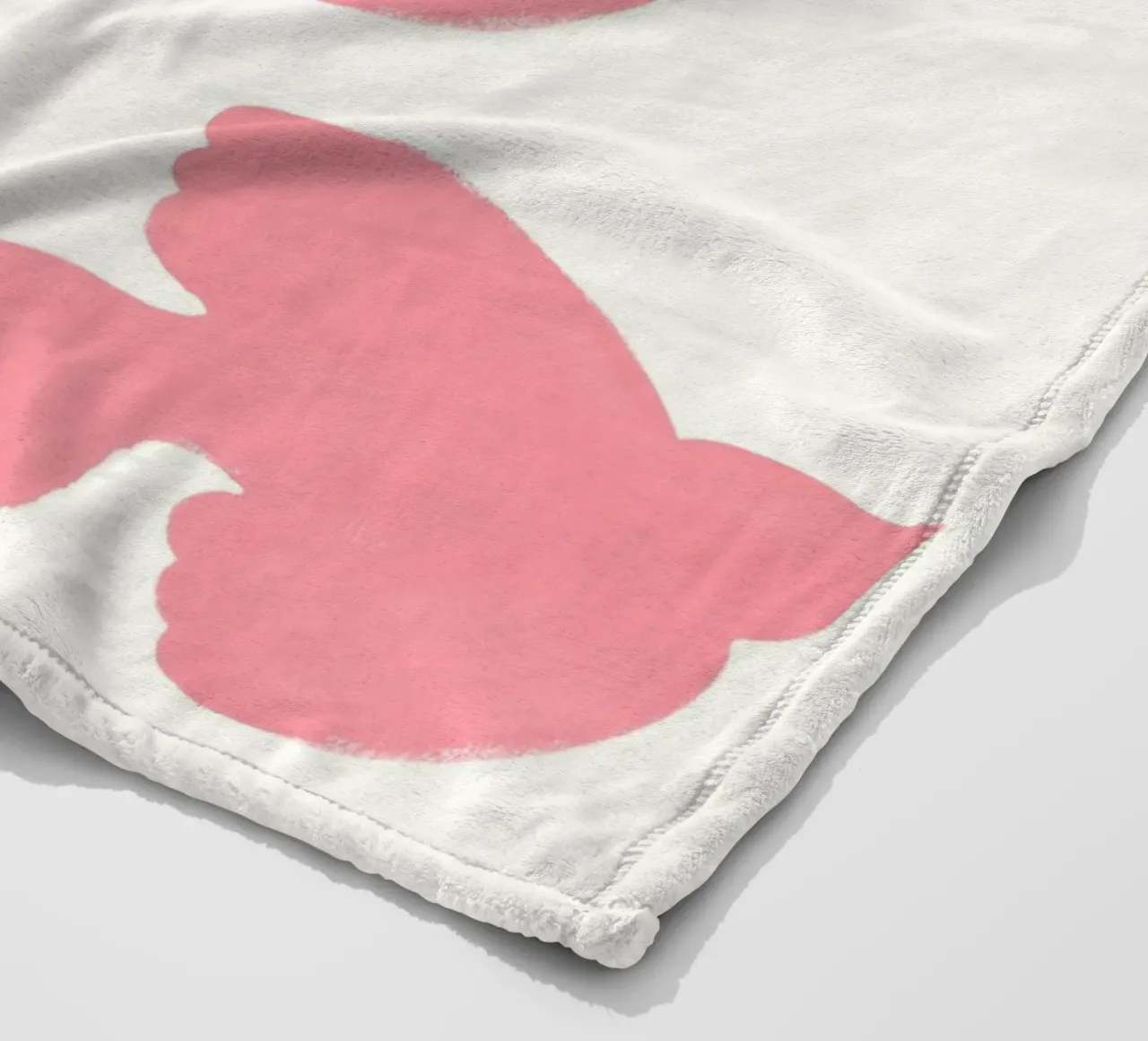 Birds Pink fleece blanket by intemporalis
