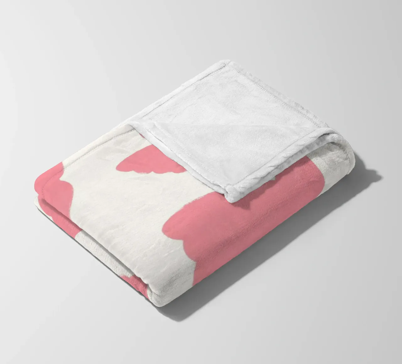 Birds Pink fleece blanket by intemporalis