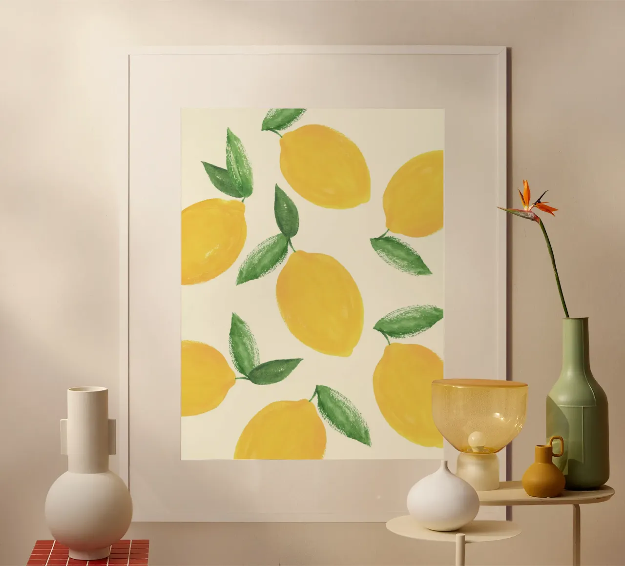 Limoni poster con telaio in alluminio da intemporalis