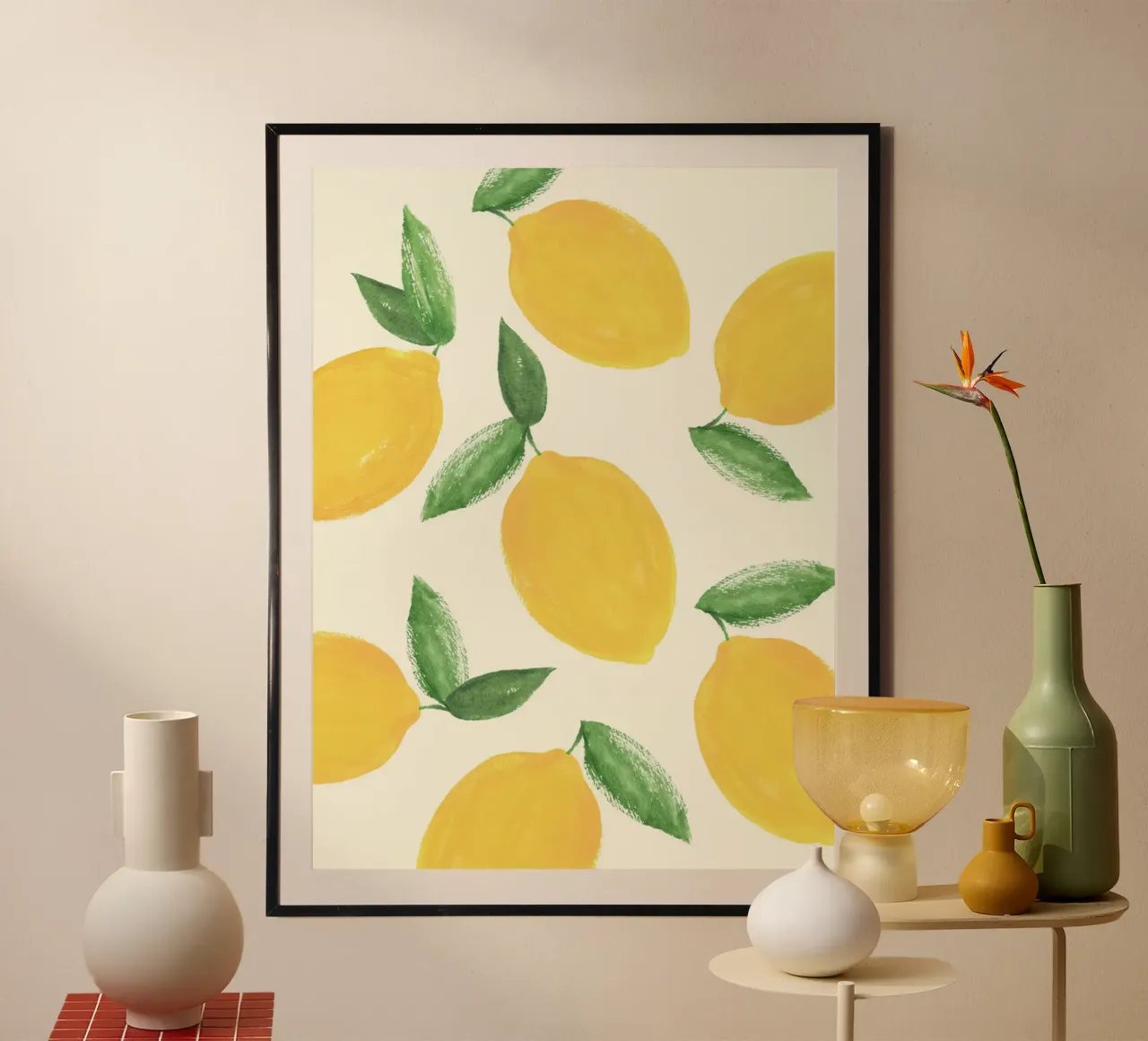 Limoni poster con telaio in alluminio da intemporalis