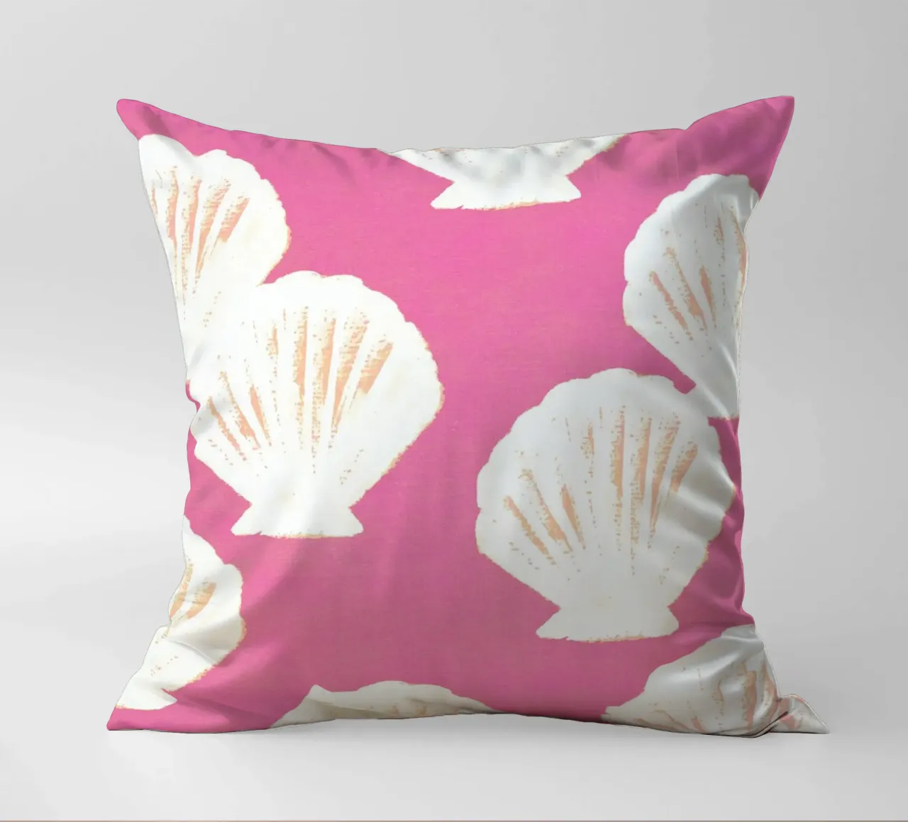 Pink Shells Pattern decorative cushion by intemporalis