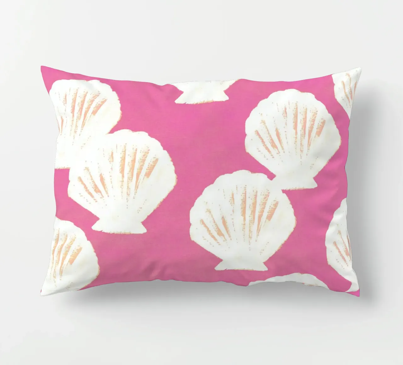 Pink Shells Pattern decorative cushion by intemporalis