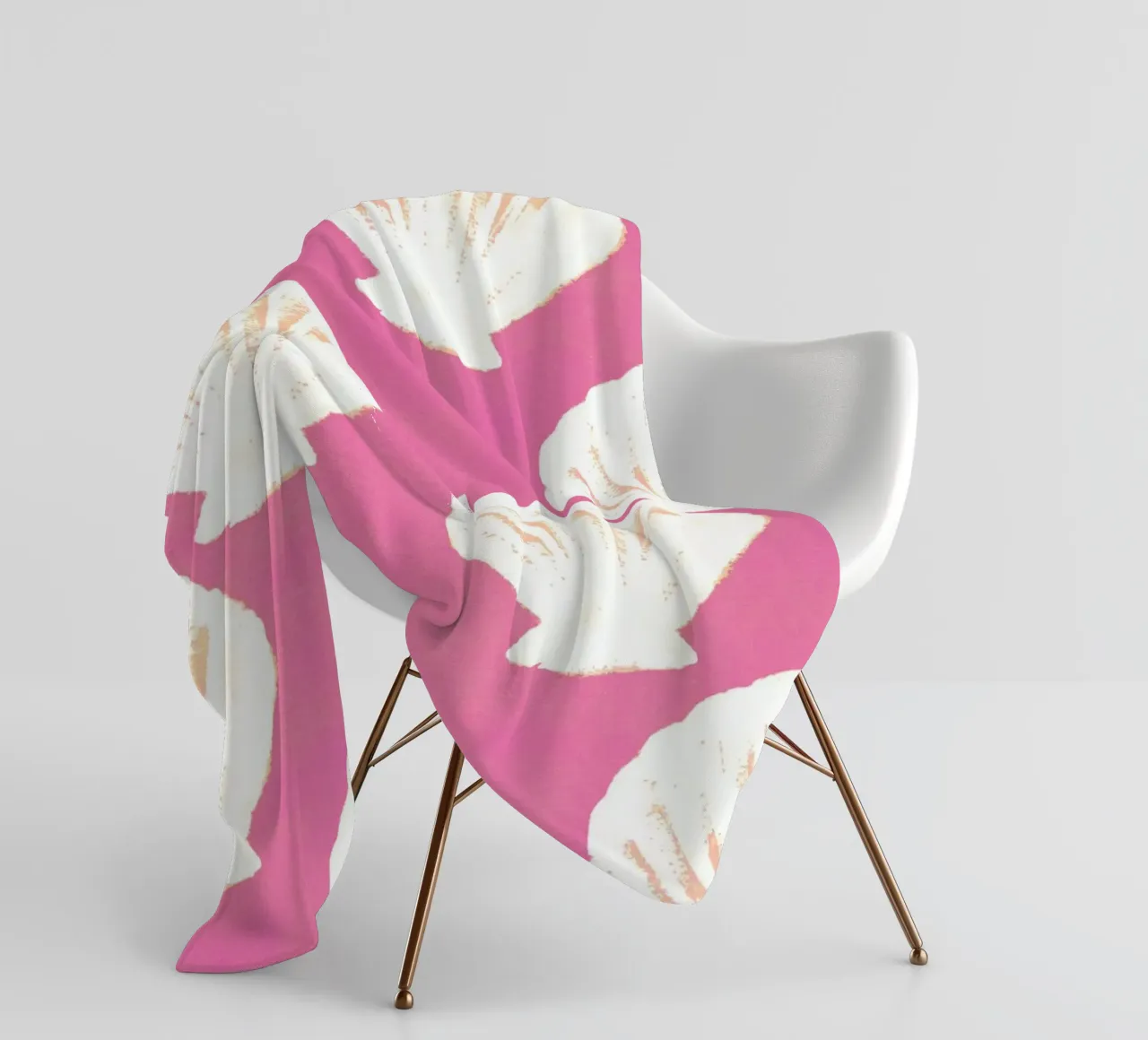 Rosa Muscheln Muster Fleecedecke von intemporalis