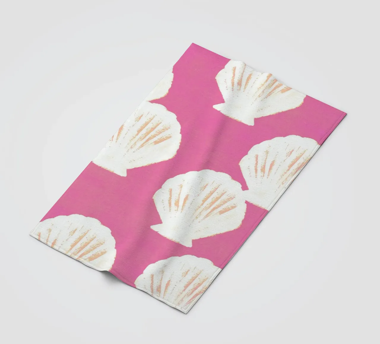 Rosa Muscheln Muster Fleecedecke von intemporalis