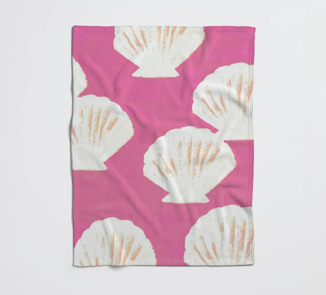 Rosa Muscheln Muster Fleecedecke von intemporalis