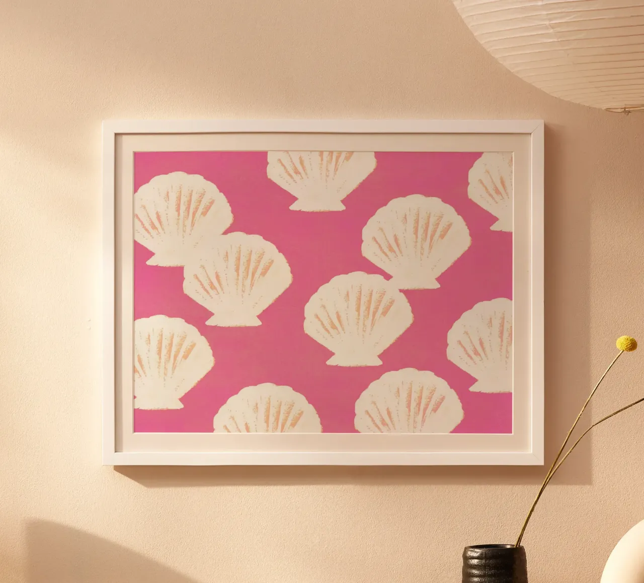 Pink Shells Pattern poster by intemporalis