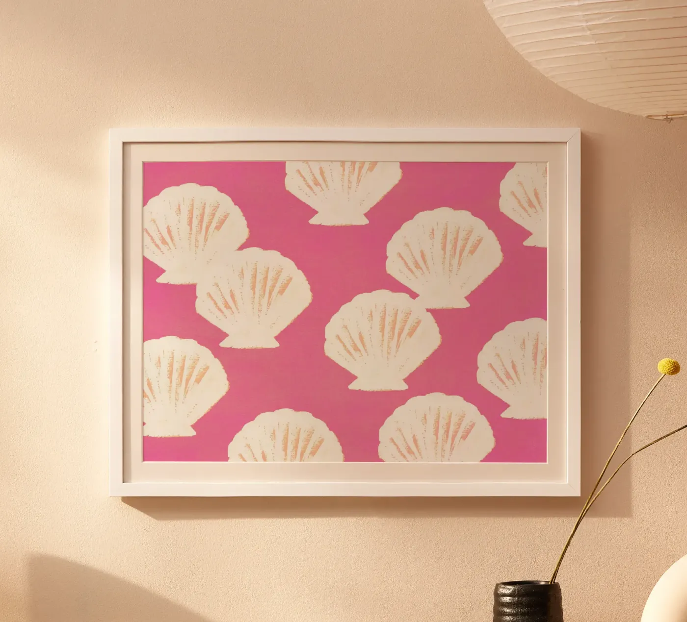 Rosa Muscheln Muster Poster von intemporalis