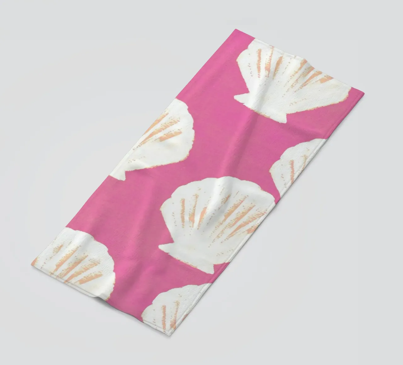 Motivo conchiglie rosa telo mare da intemporalis