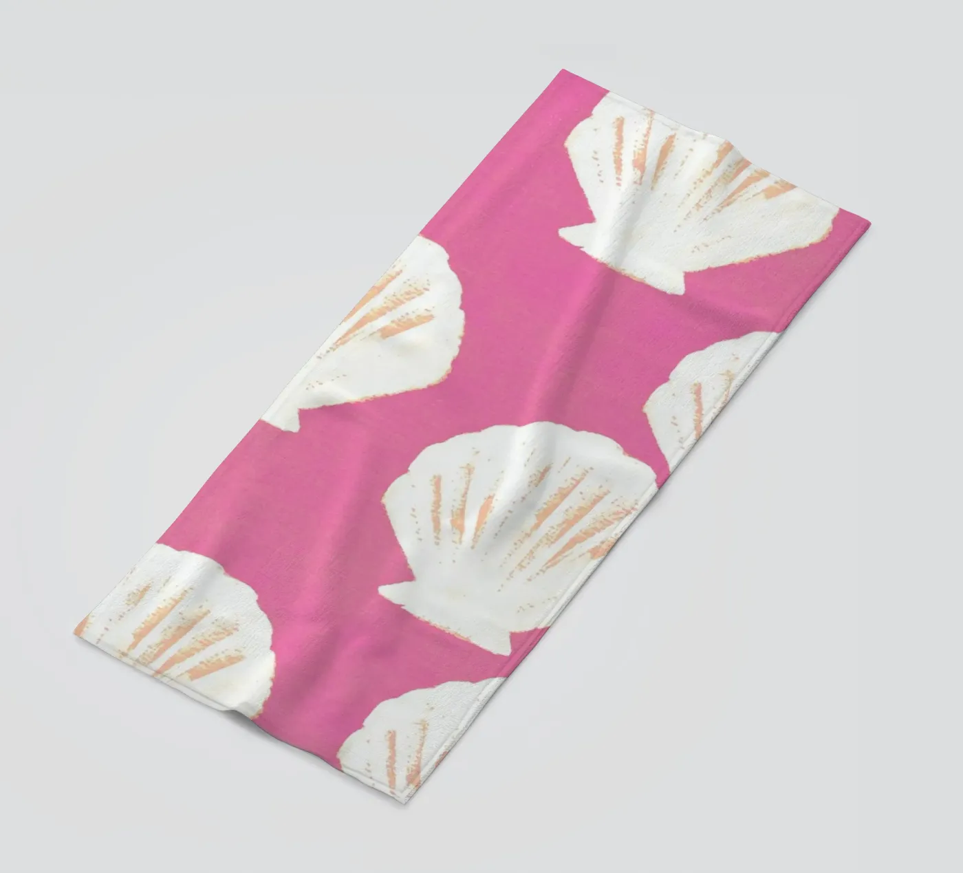 Pink Shells Pattern beach towel by intemporalis