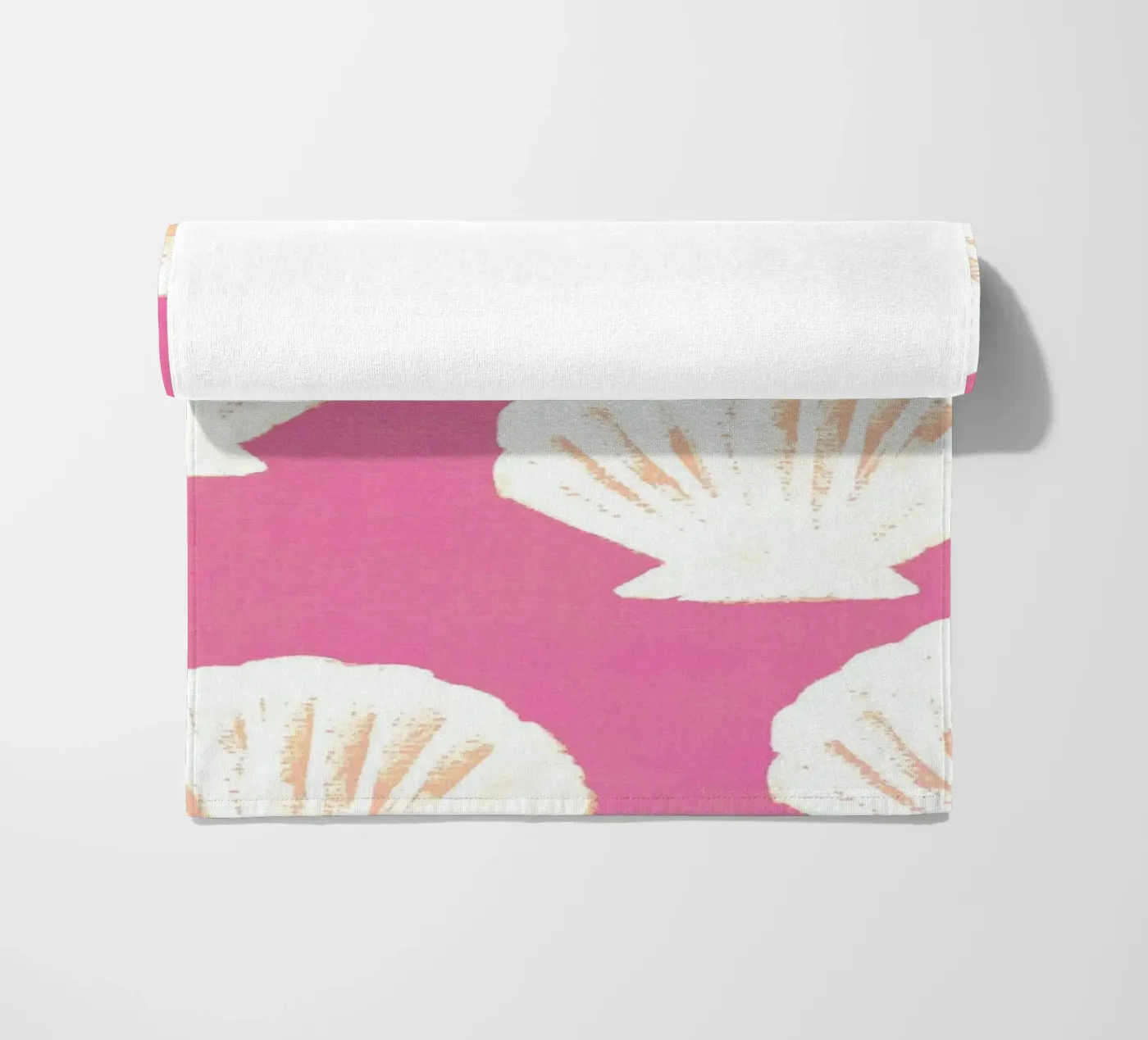 Pink Shells Pattern beach towel by intemporalis