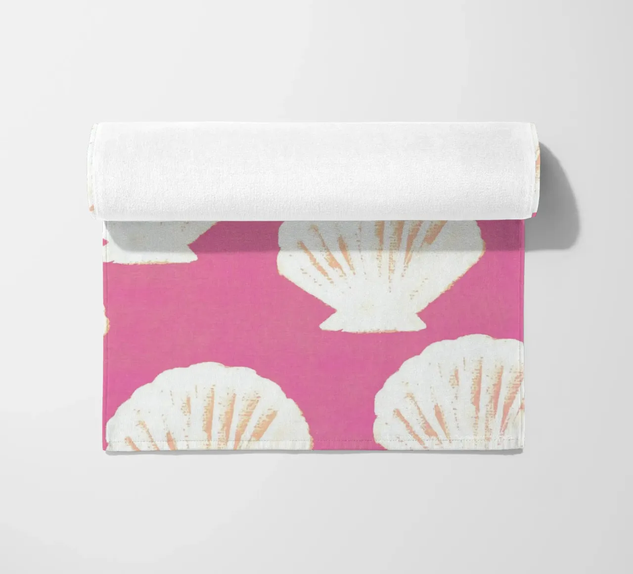 Motivo conchiglie rosa telo mare da intemporalis