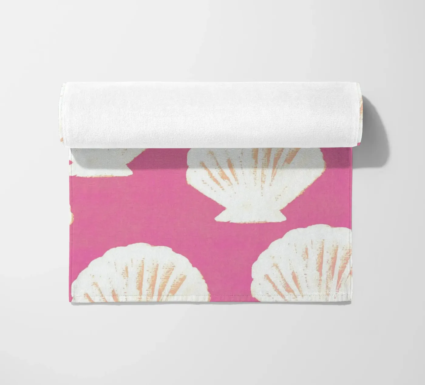 Pink Shells Pattern beach towel by intemporalis