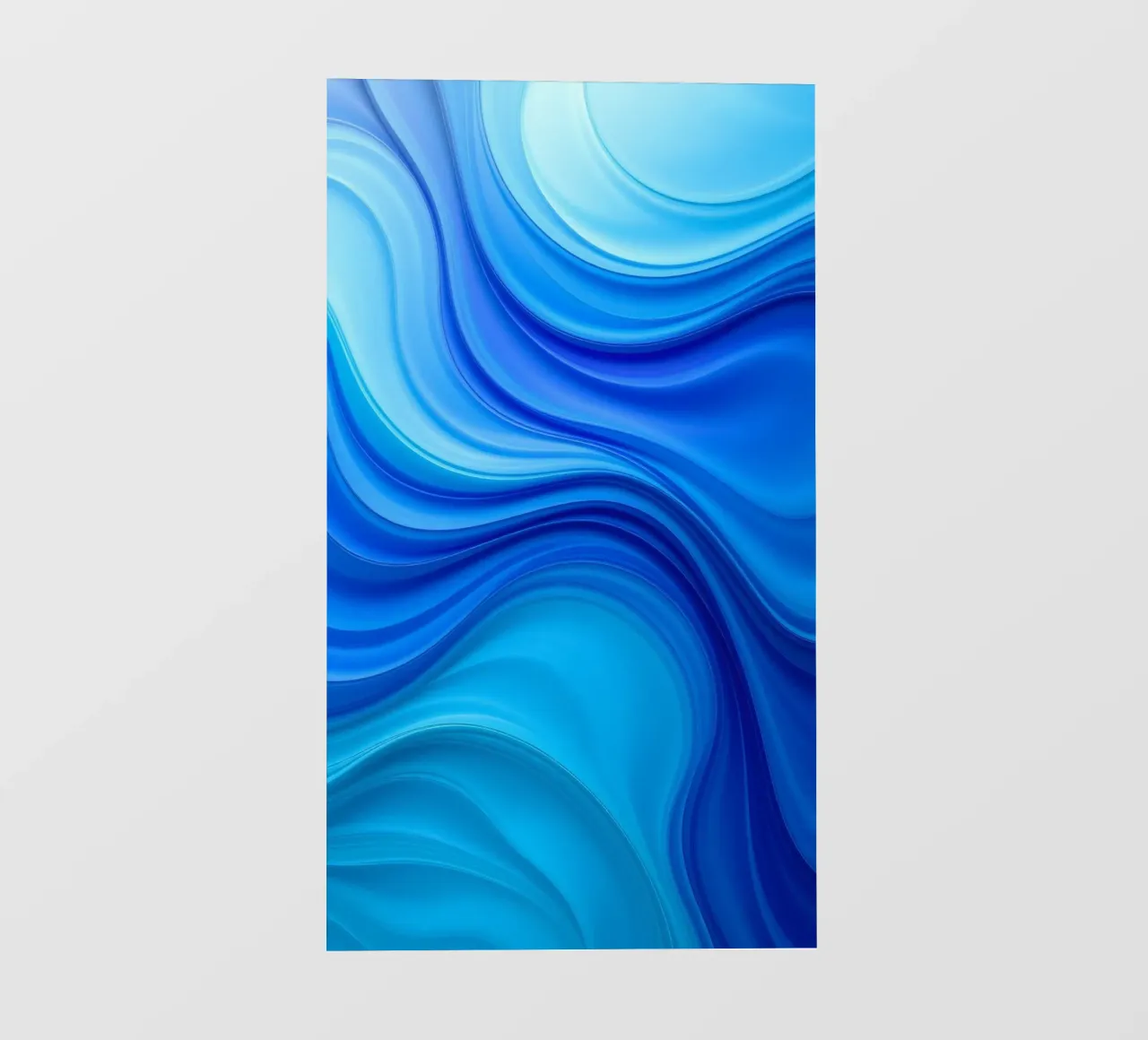 Abstract blue waves creating a calm art pvc cover by DesignDoodle