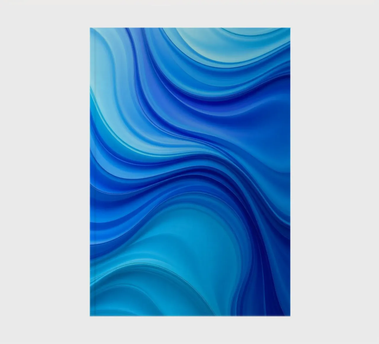 Abstract blue waves creating a calm art notebook by DesignDoodle