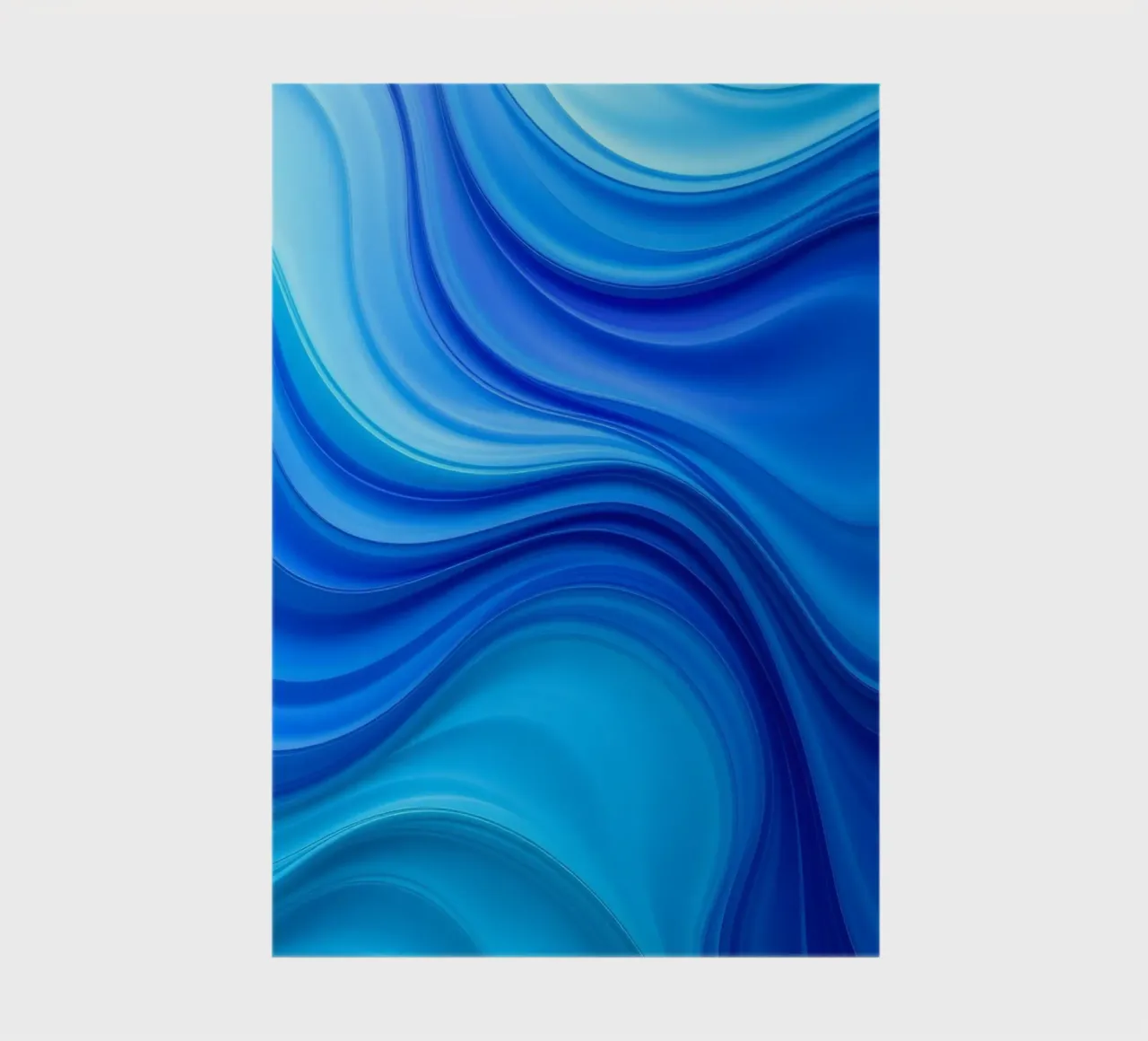 Abstract blue waves creating a calm art notebook by DesignDoodle