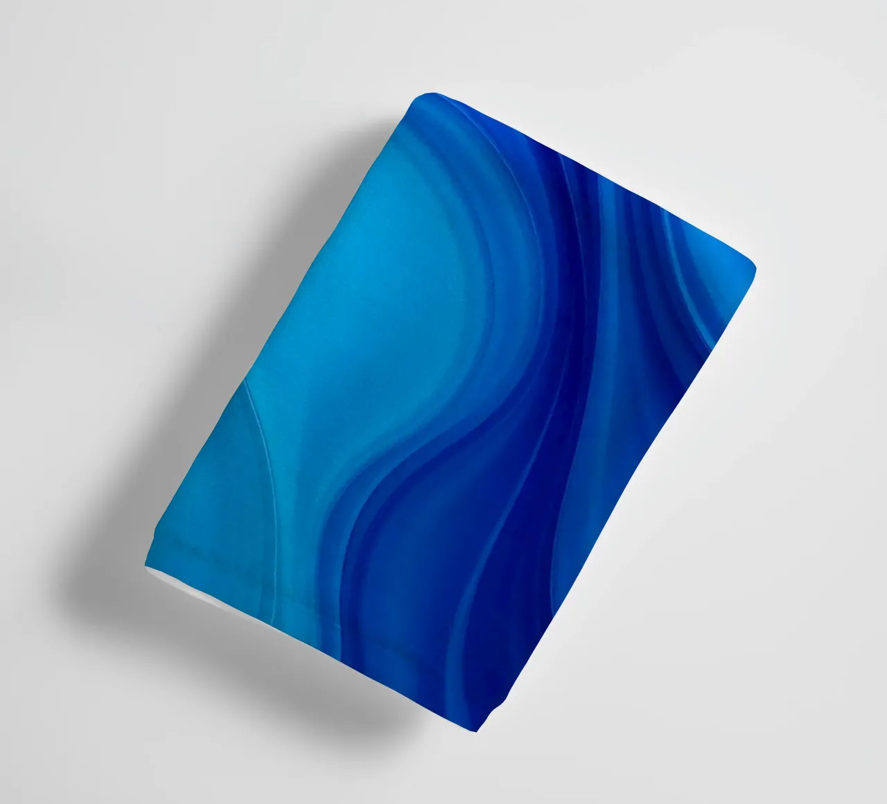 Abstract blue waves creating a calm art towel by DesignDoodle