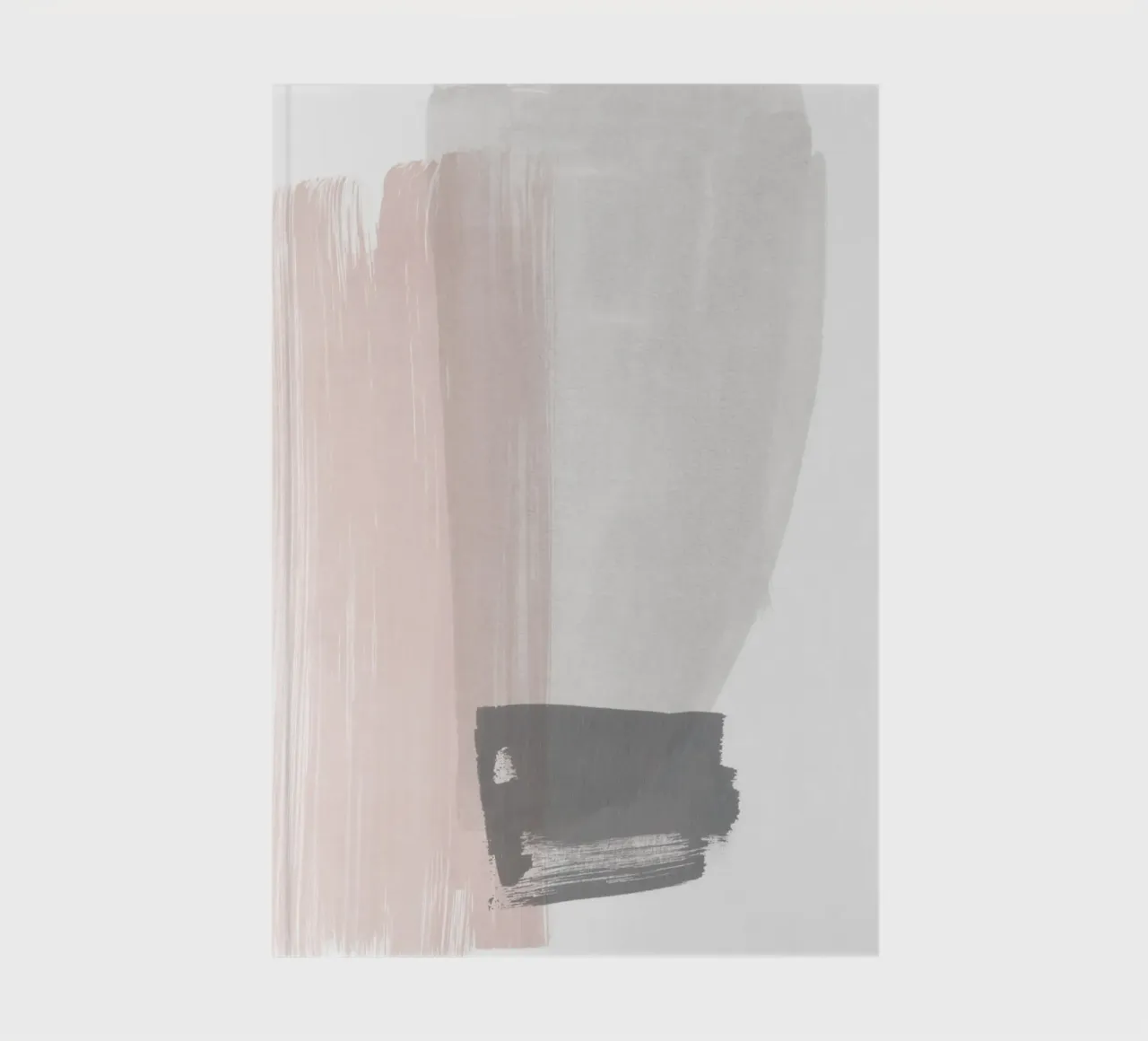 Brush Strokes Pink and Gray 2 notebook by NouveauPrints