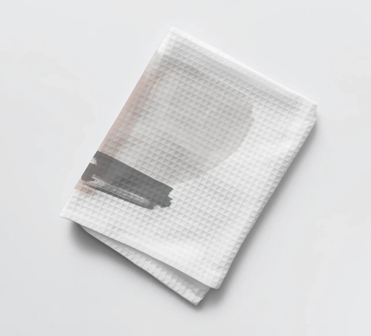 Brush Strokes Pink and Gray 2 tea towel by NouveauPrints