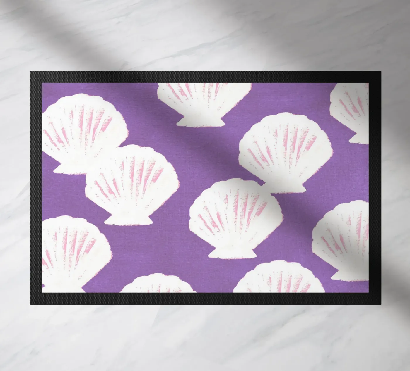 Purple Shells Pattern doormat by intemporalis