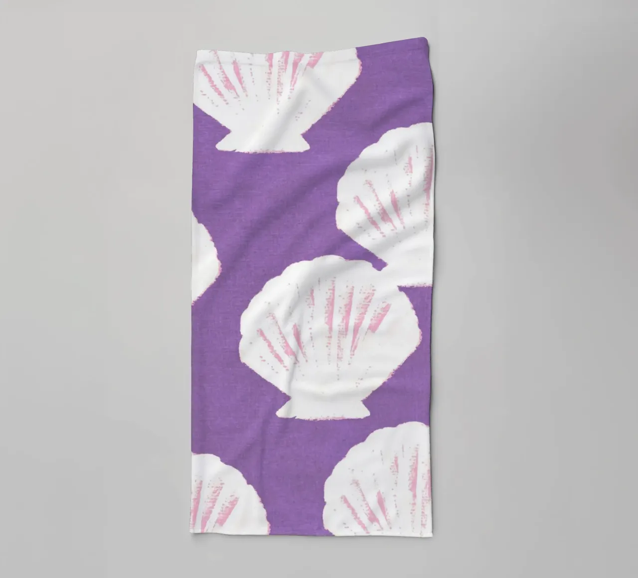 Purple Shells Pattern towel by intemporalis