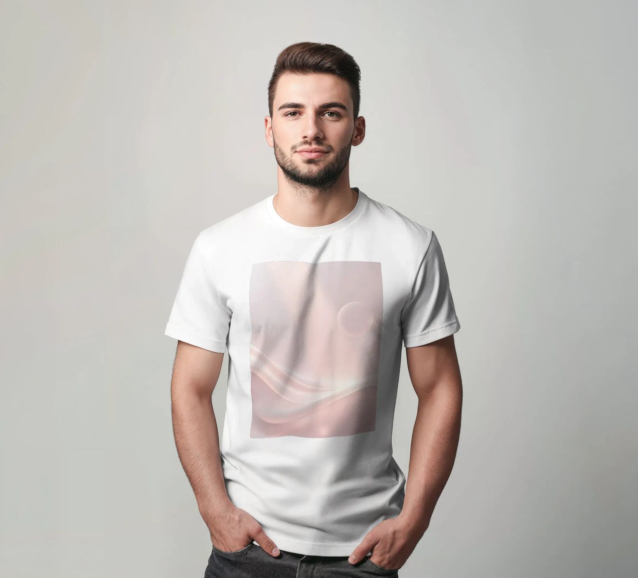 Soft abstract background design with gentle curves t-shirt by DesignDoodle