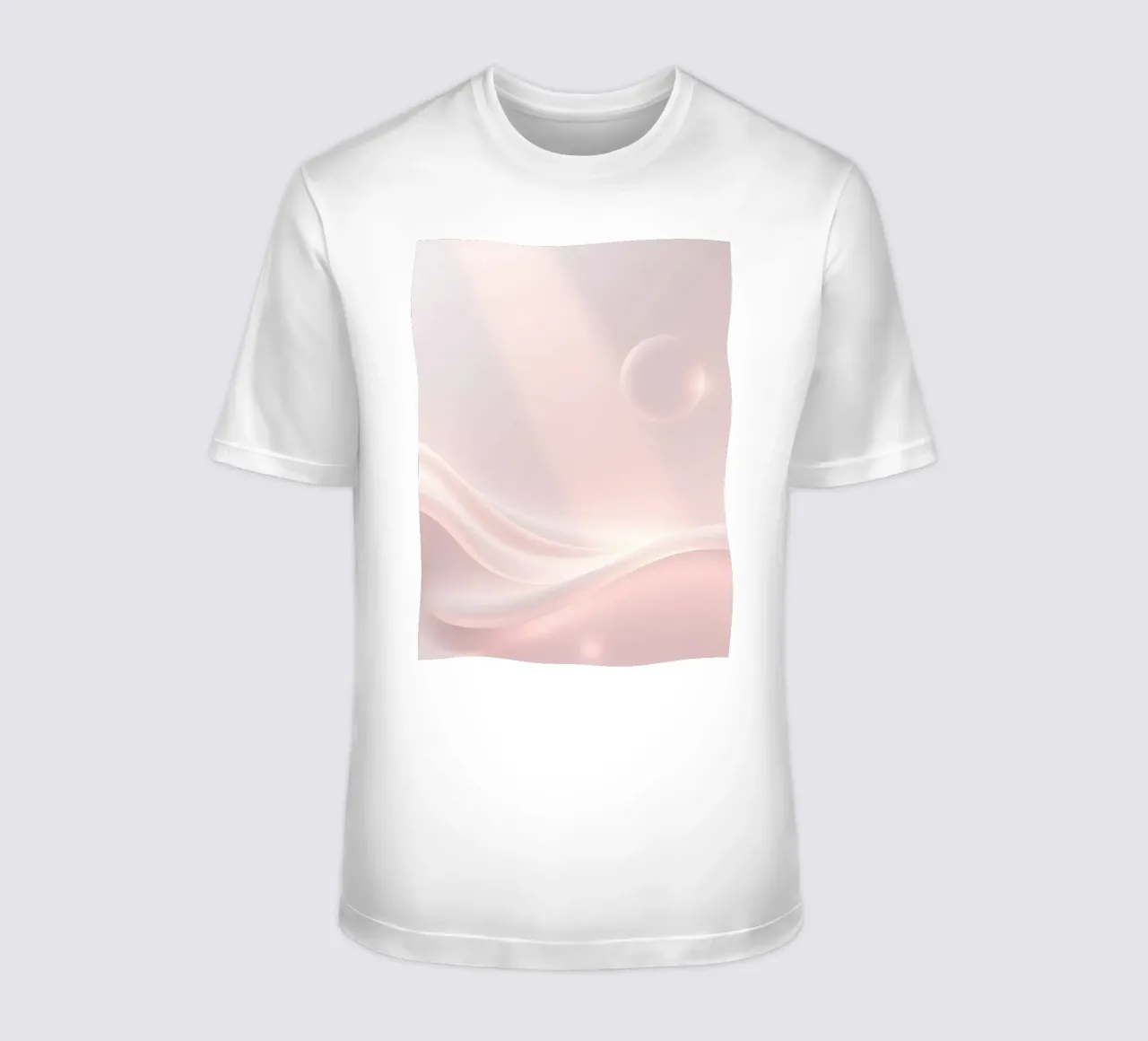 Weiches abstraktes Hintergrunddesign mit sanften Kurven T-Shirt von DesignDoodle