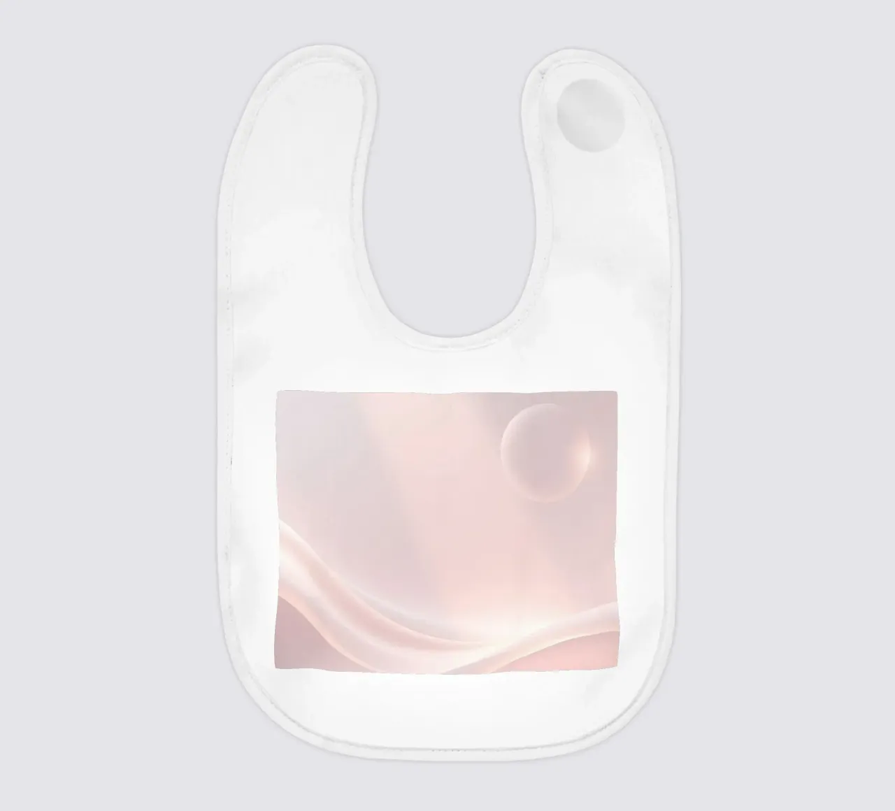 Soft abstract background design with gentle curves baby bib by DesignDoodle