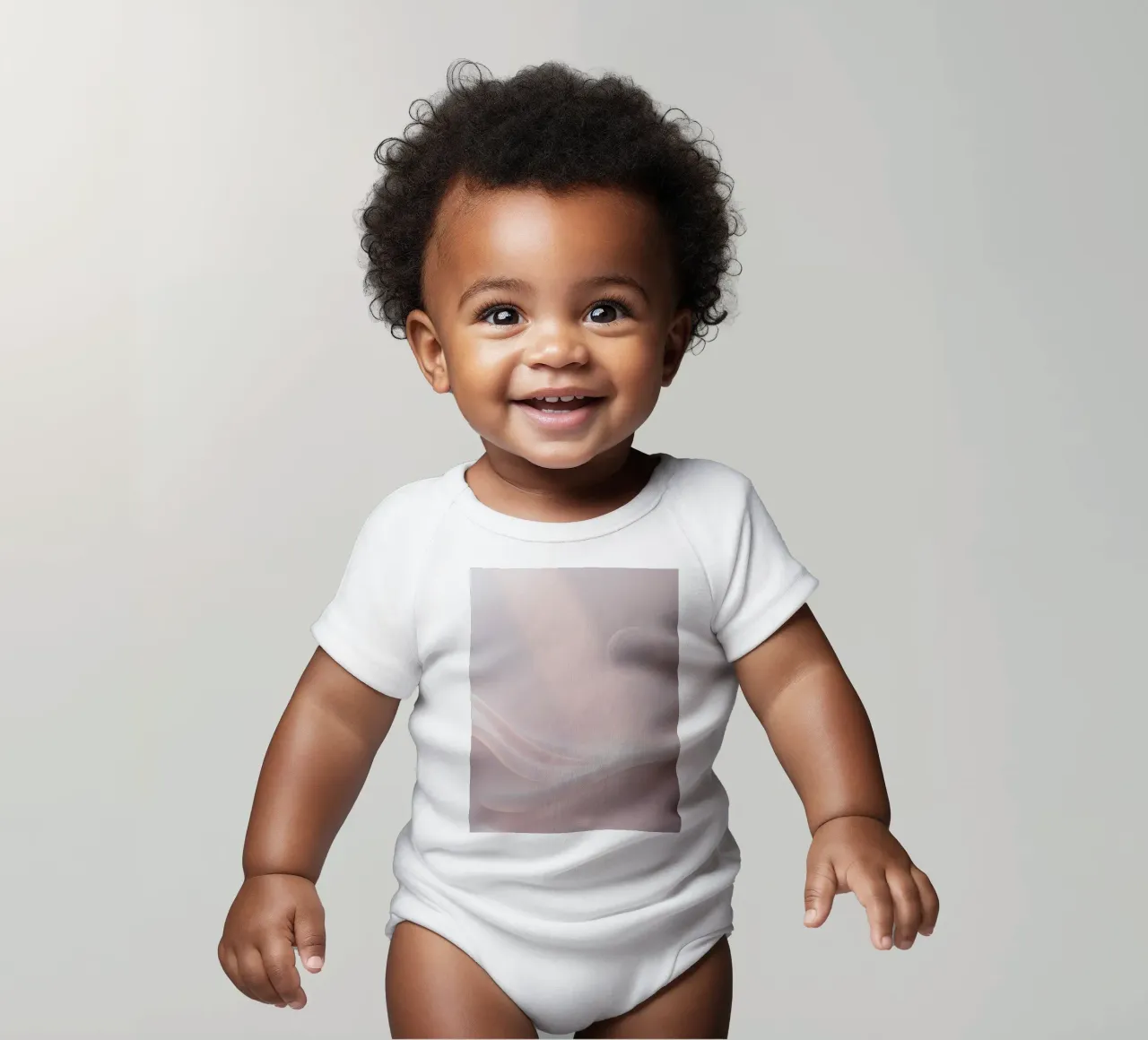 Weiches abstraktes Hintergrunddesign mit sanften Kurven Kurzarm Babybody von DesignDoodle