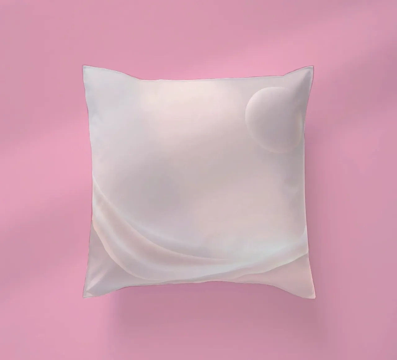 Soft abstract background design with gentle curves decorative cushion by DesignDoodle