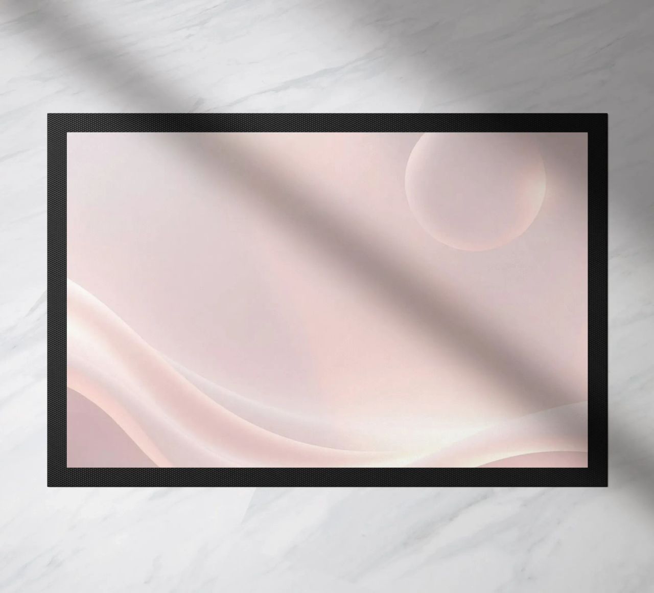 Soft abstract background design with gentle curves doormat by DesignDoodle